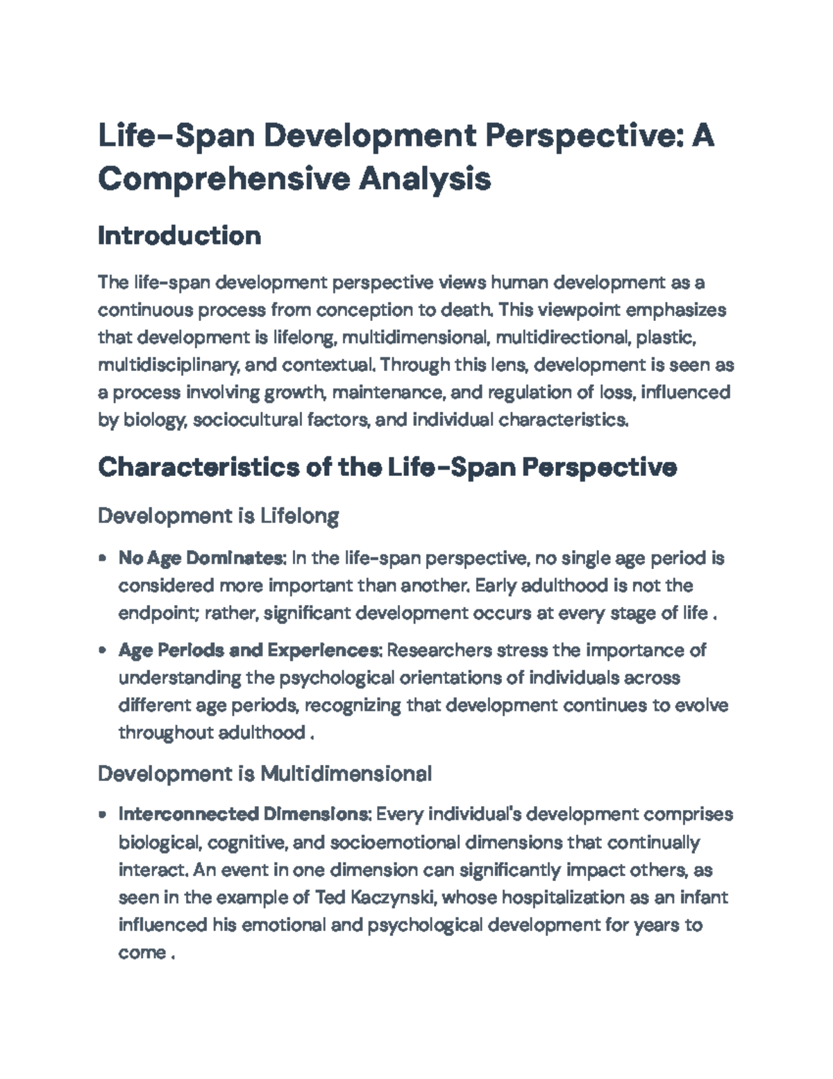 Life-Span Development Perspective: Insights & Impact of COVID-19 - Life ...