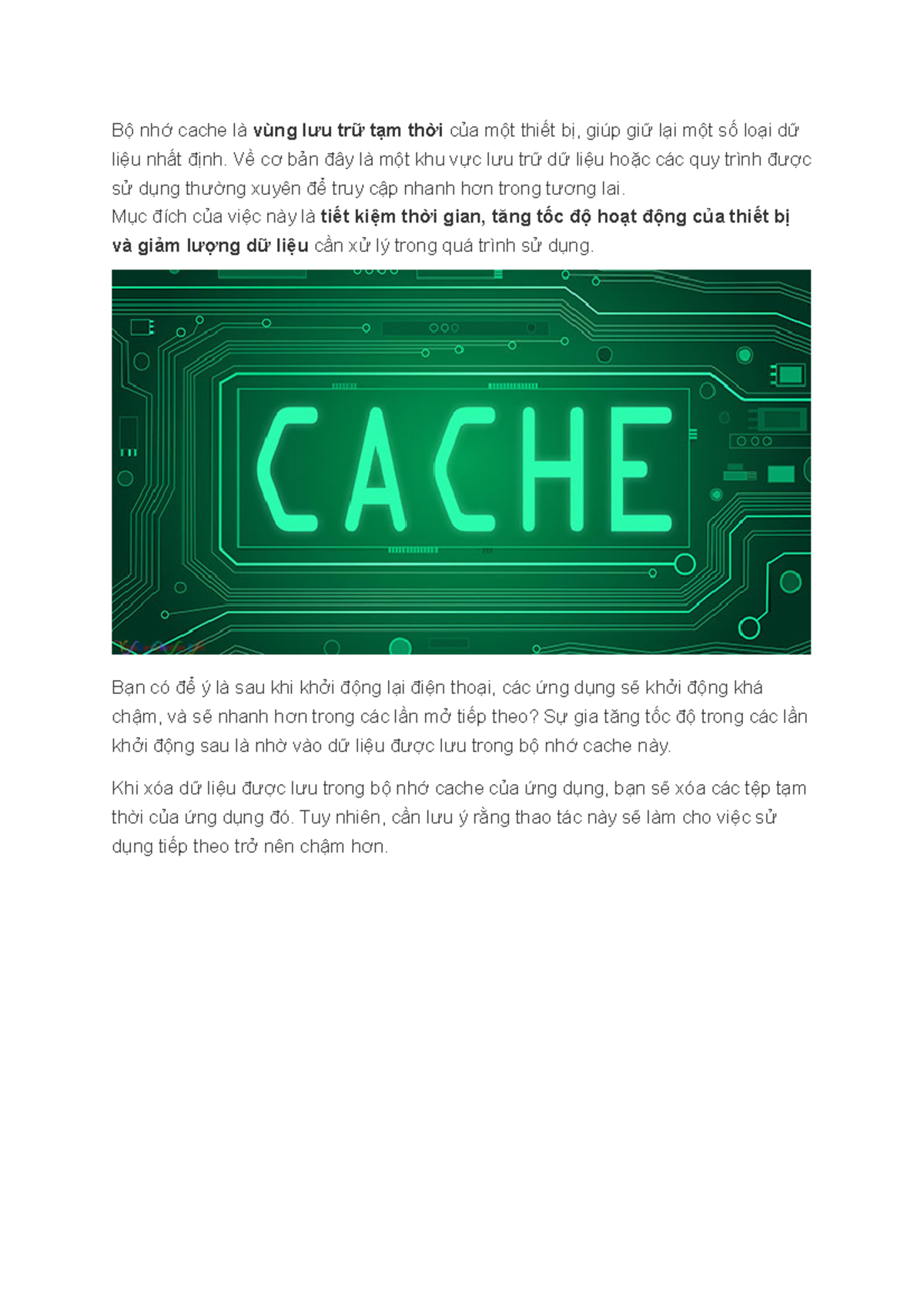 Bộ nhớ cache là - hahah - Bộ nhớ cache là vùng lưu trữ tạm thời của một ...