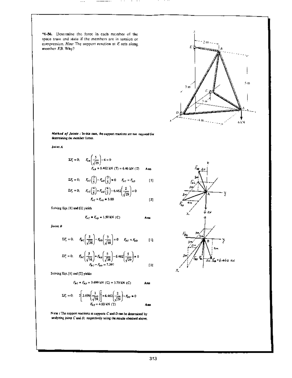 Force Analysis of Space Truss Members (ENGR 332) - Studocu