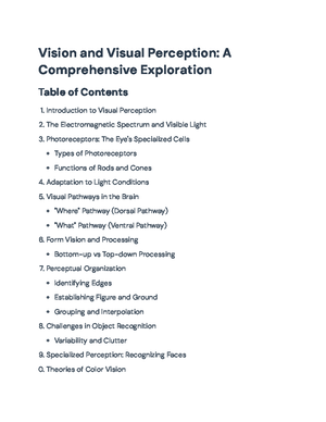 Understanding Vision and Visual Perception: Theories and Disorders ...