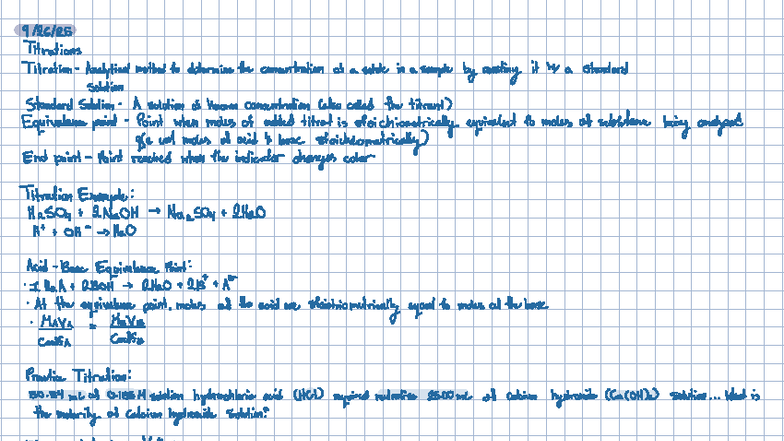 Unit 4 - Analytical Methods and Titration Concepts - Studocu