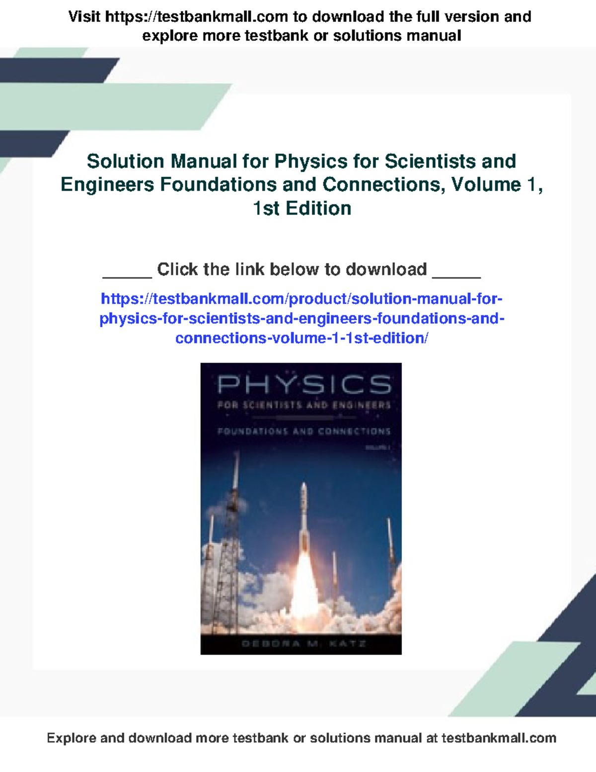 18237 - Solution manual for physics for scientists and engineers ...