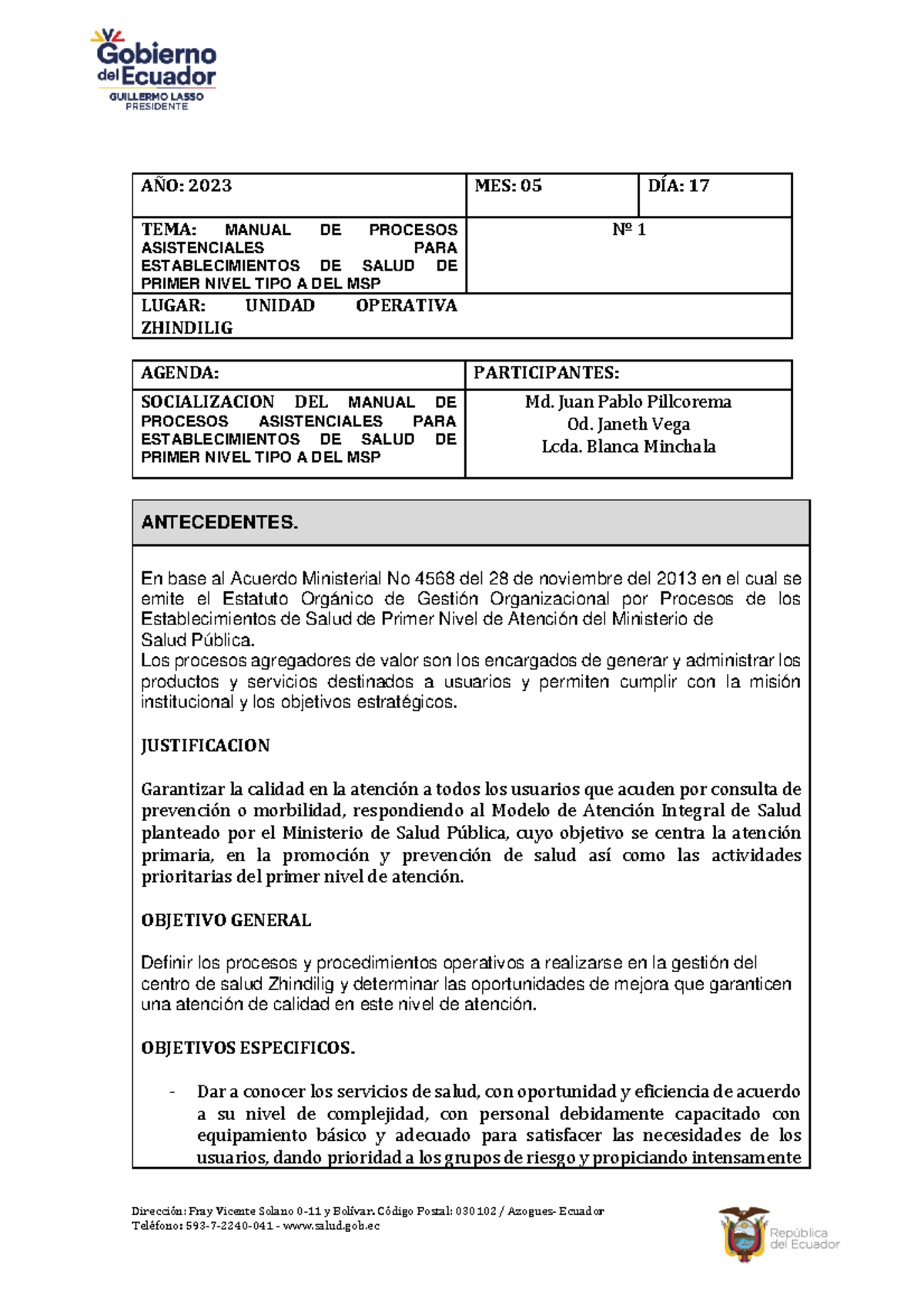 A3.1 Socialización del Manual de Procesos Asistenciales 2T2023 - Studocu