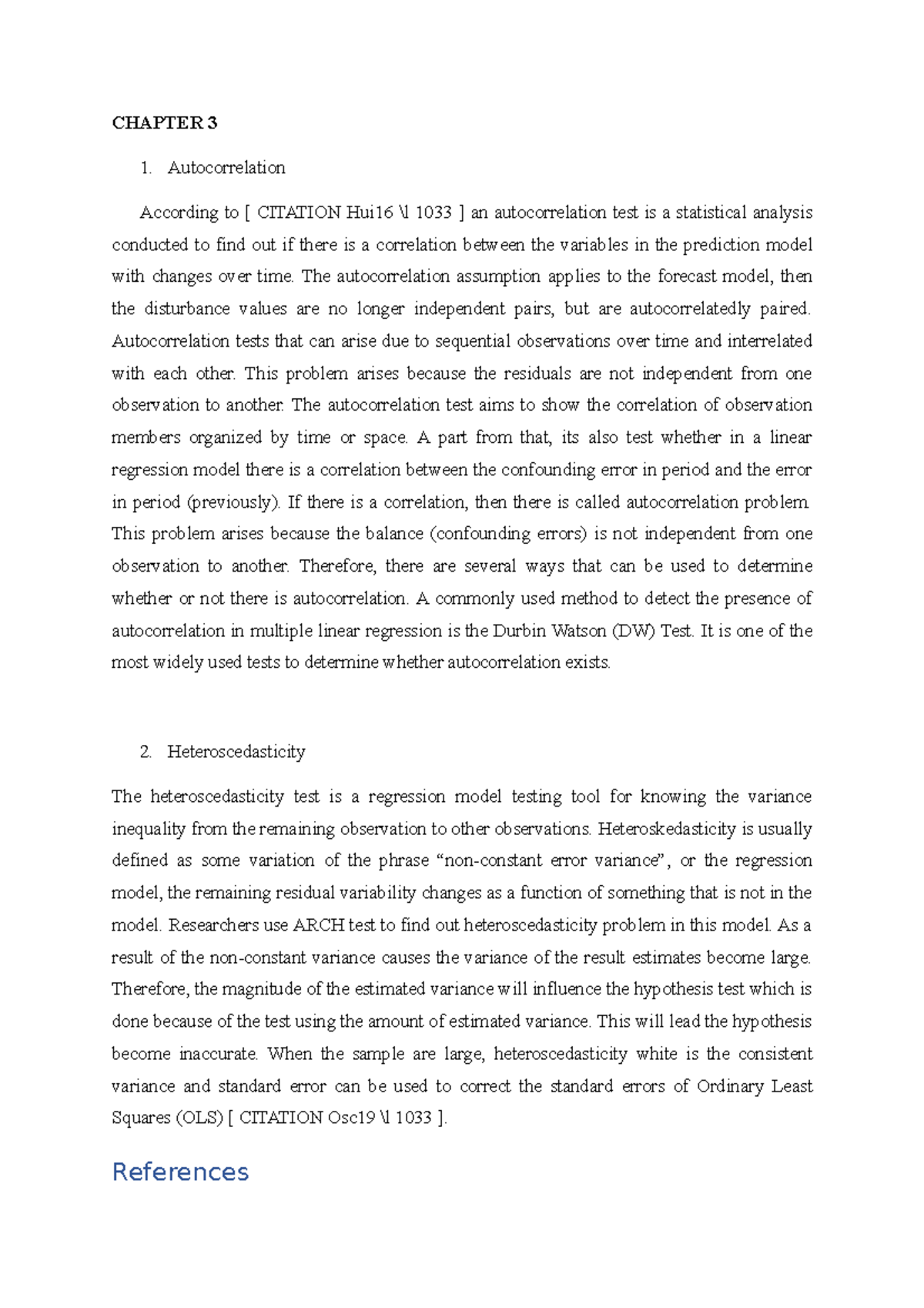 Chapter 3 - Autocorrelation and Heteroscedasticity Analysis - Studocu