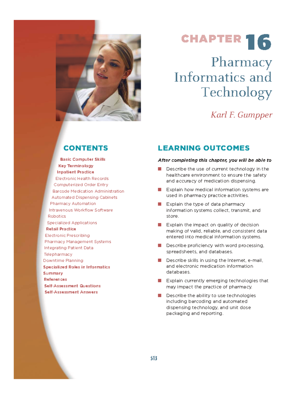 Pharmacy Informatics and Technology: Chapter 16 Overview for ...