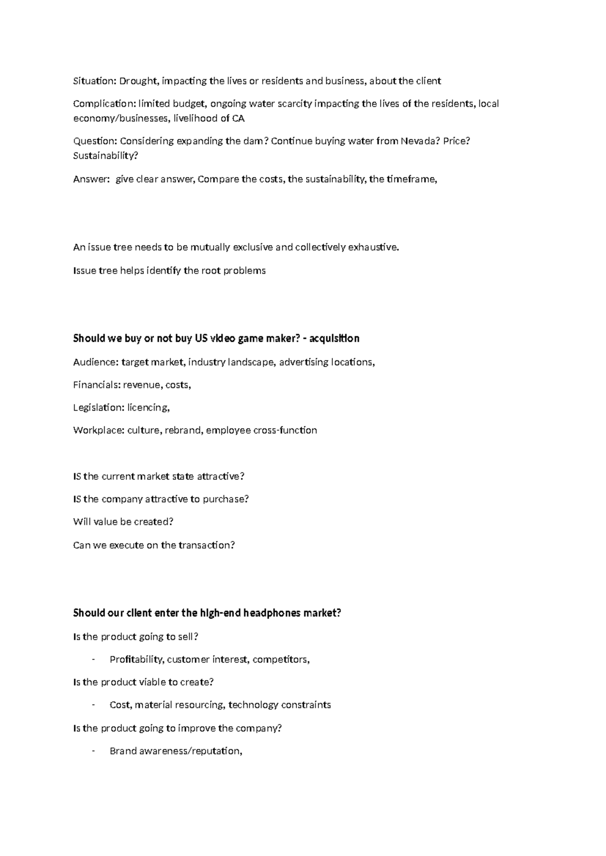 Analysis of Drought Impacts and Potential Solutions: Case Study - Studocu