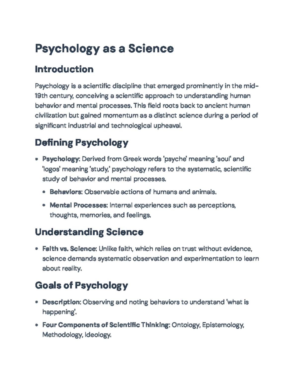 Psychology as a Science: Methods, Approaches, and Ethical ...