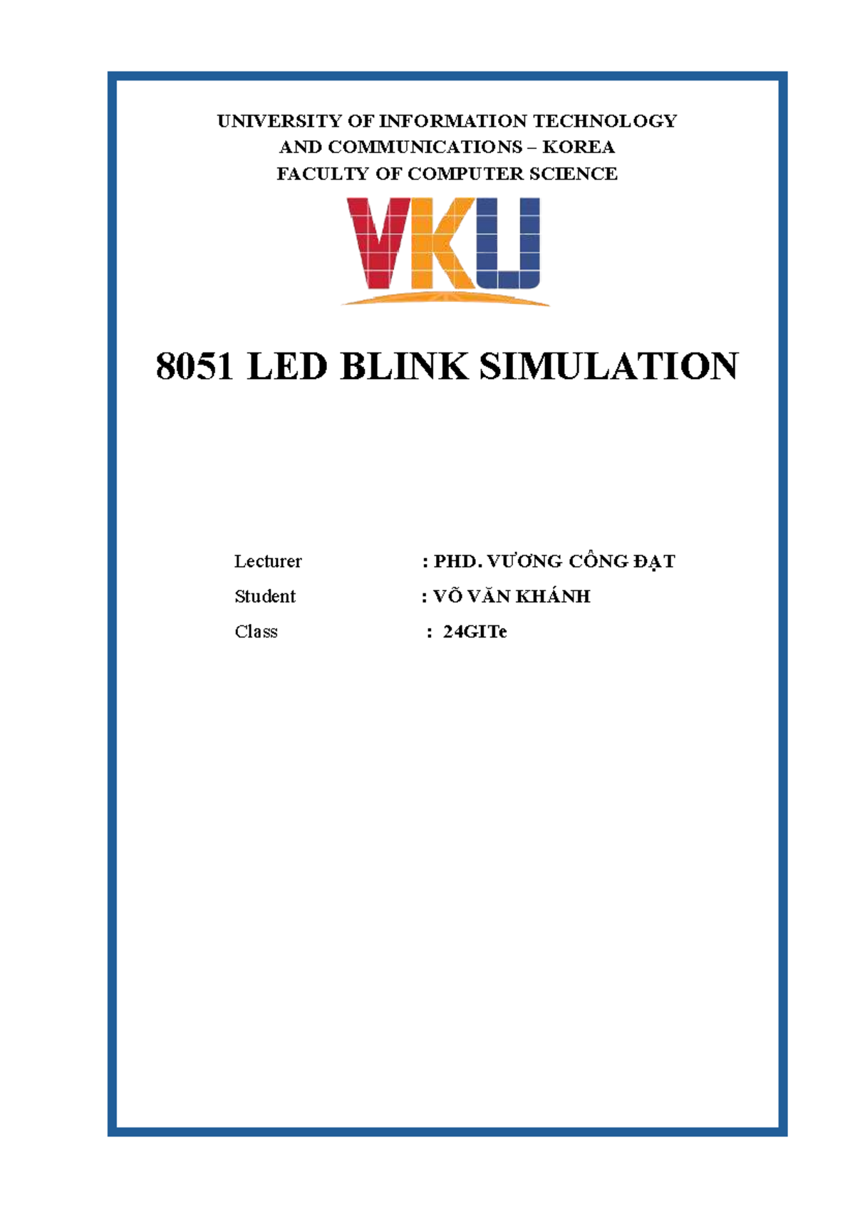 8051 Microcontroller Lab Report: Simulation & Design (24GITe) - Studocu