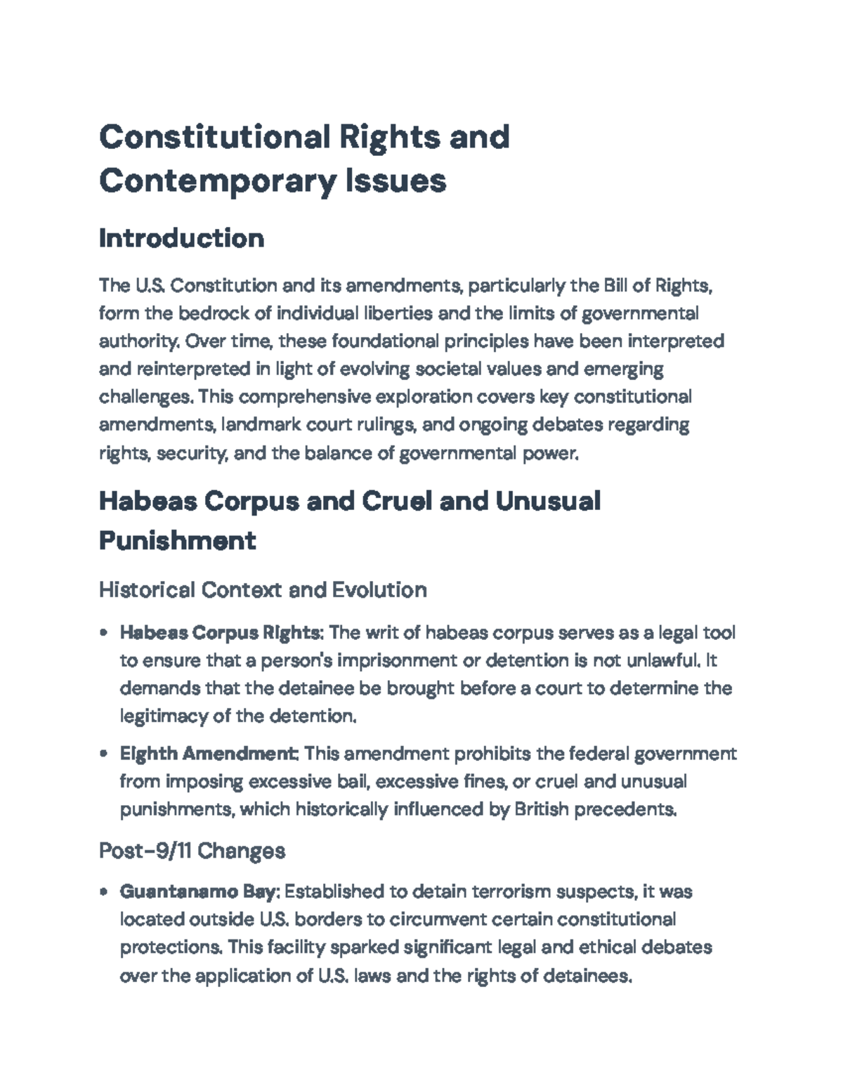 Constitutional Rights & Current Issues: A Comprehensive Overview ...