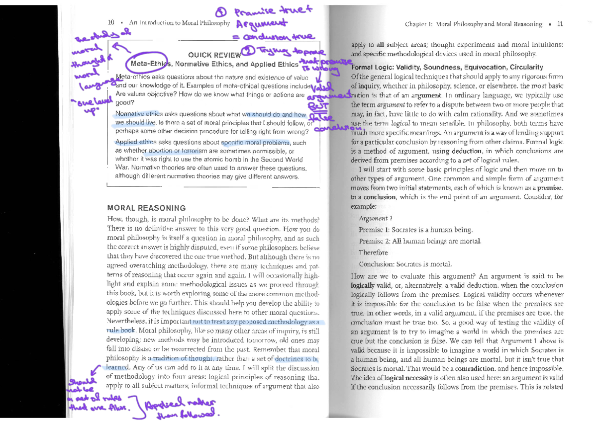 Wolff 2021: Moral Philosophy & Reasoning - Chapter 1 Overview - Studocu