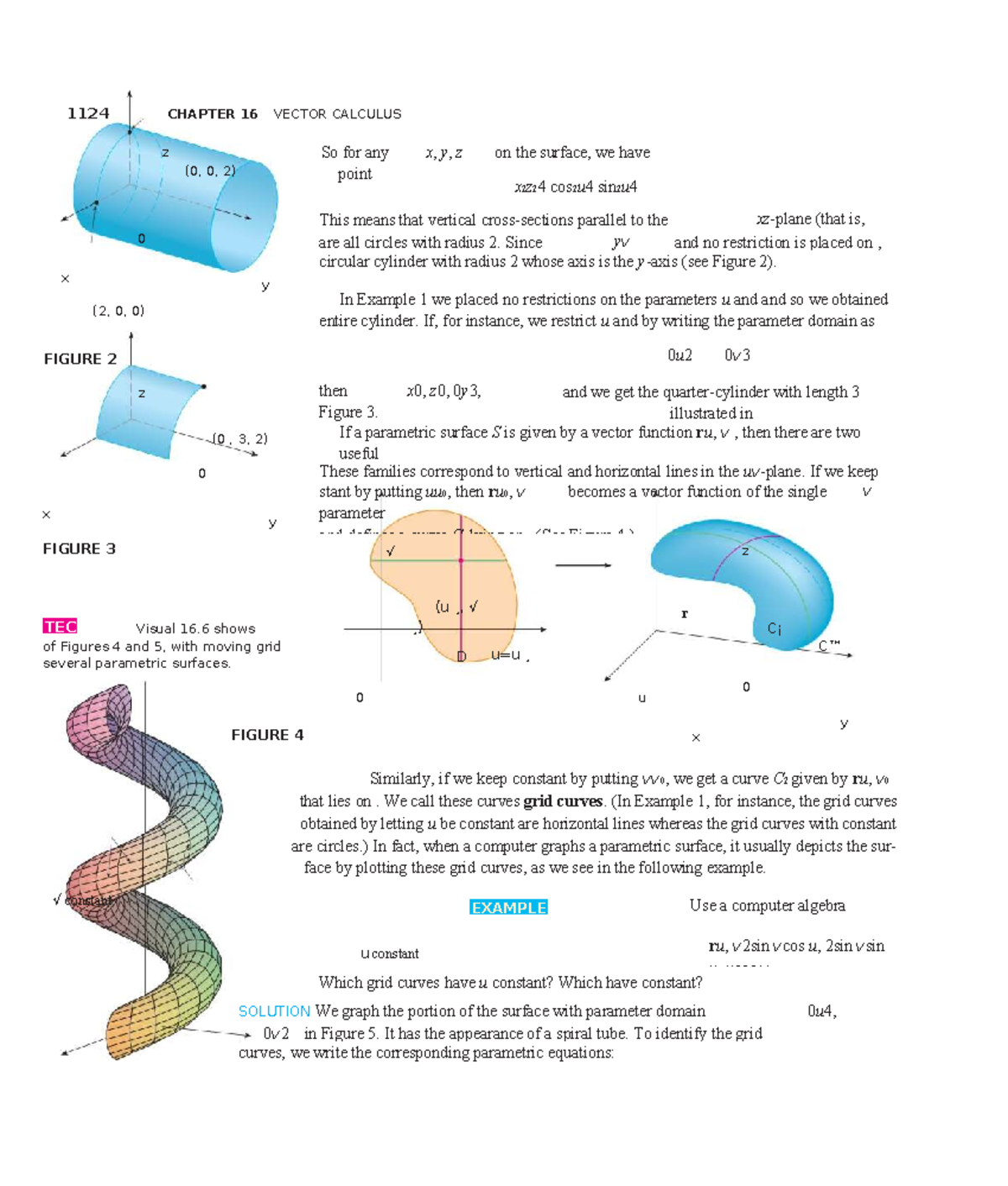 1124 CHAPTER 16 VECTOR CALCULUS: Parametric Surfaces and Their Areas ...
