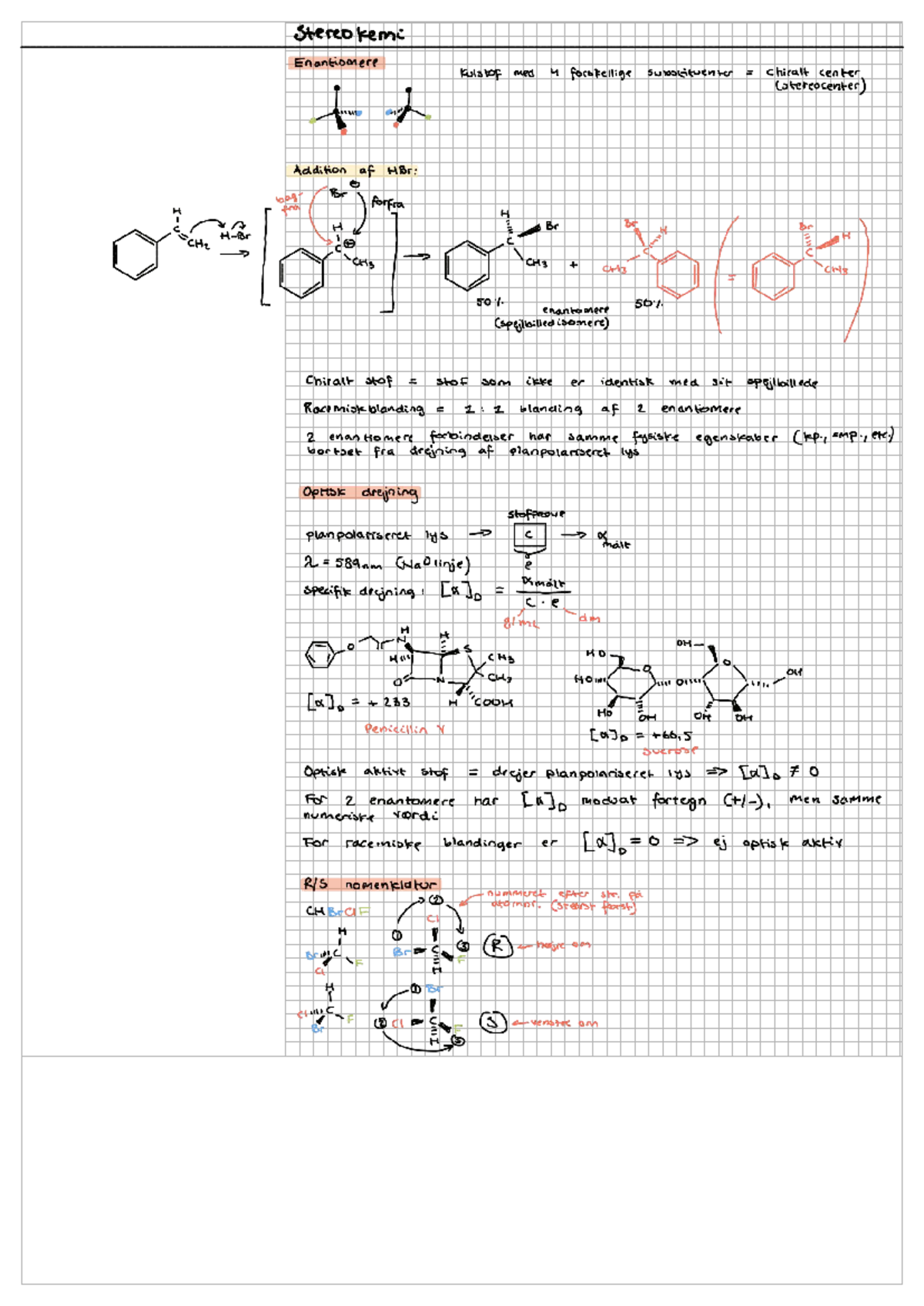 Stereochemistry Notes (U5) - Chirality and Optical Activity - Studocu