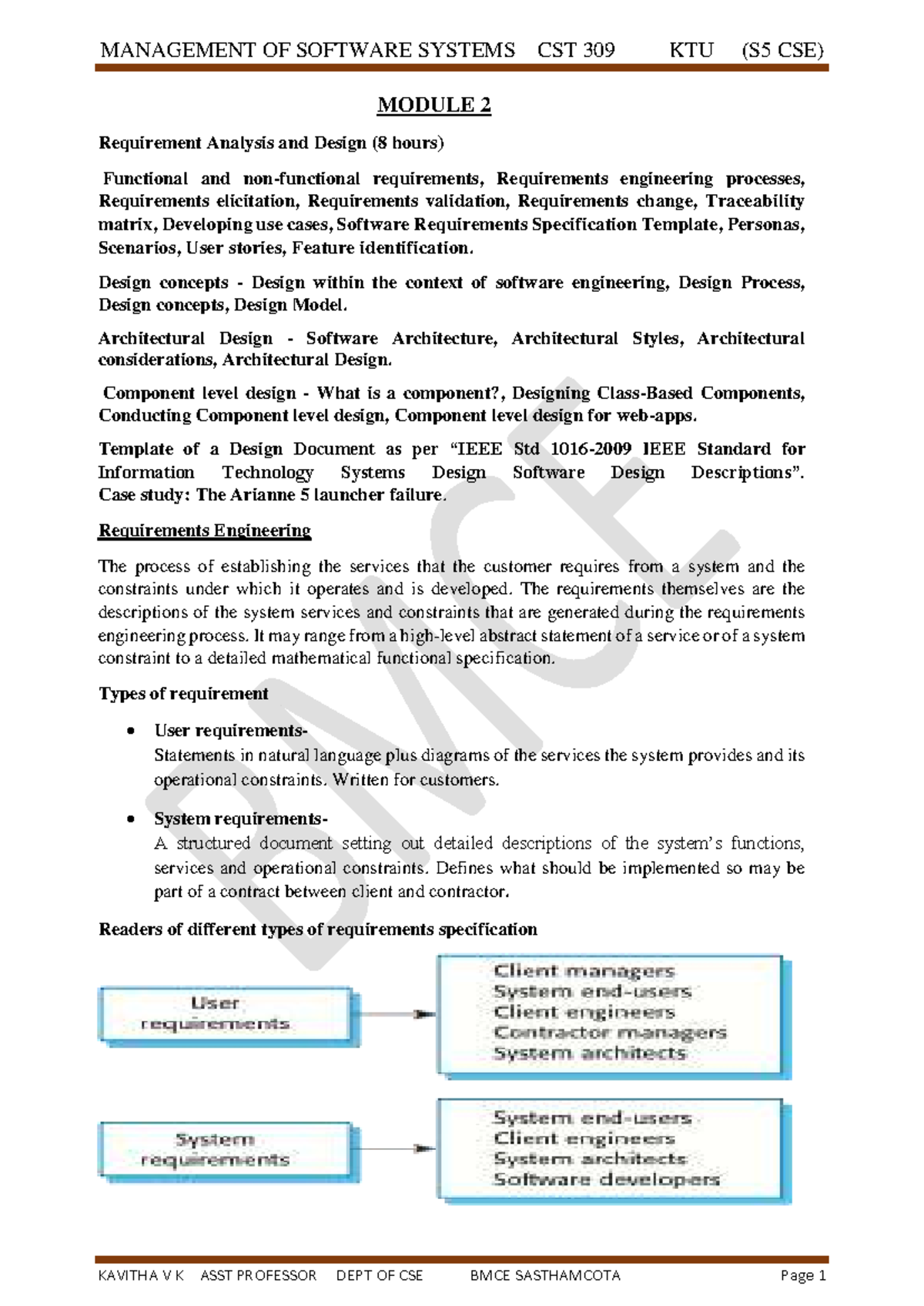 Management of Software Systems CST 309 KTU (S5 CSE) - Module 2 ...
