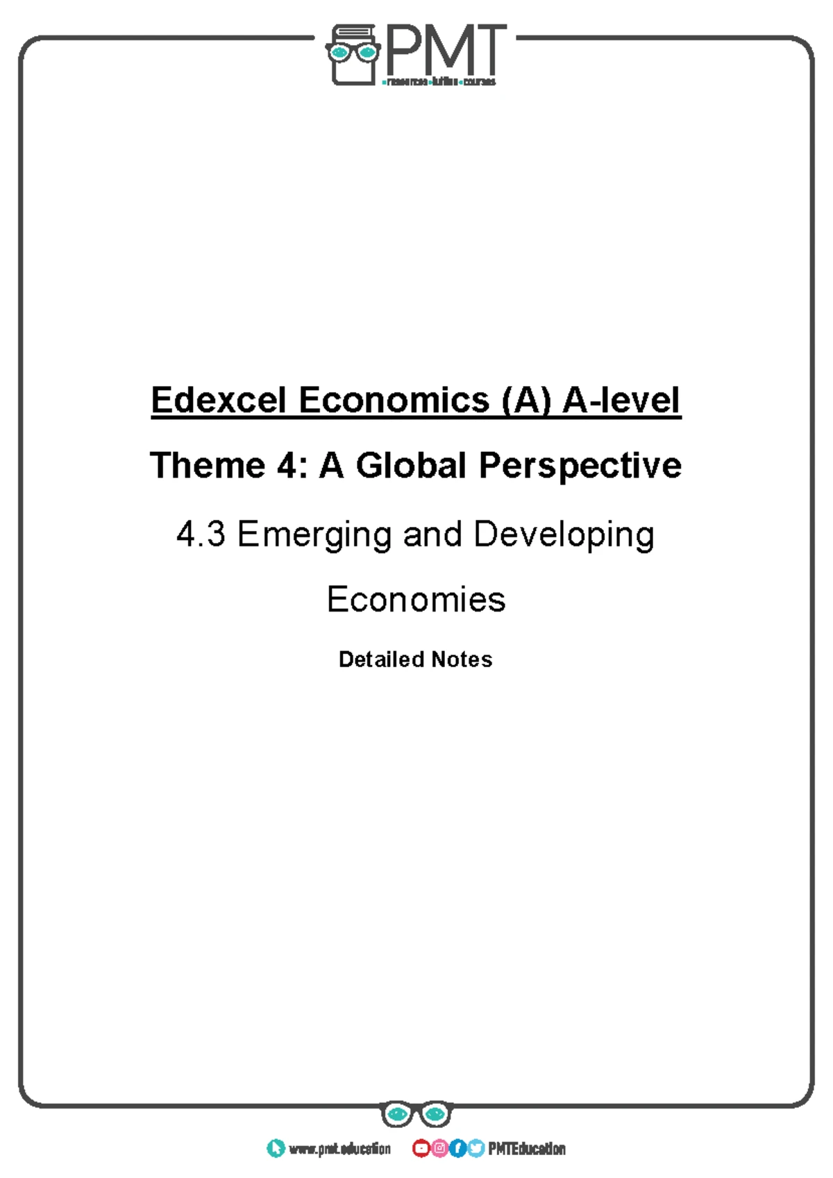 4 3 emerging and developing economies edexcel economics a a level