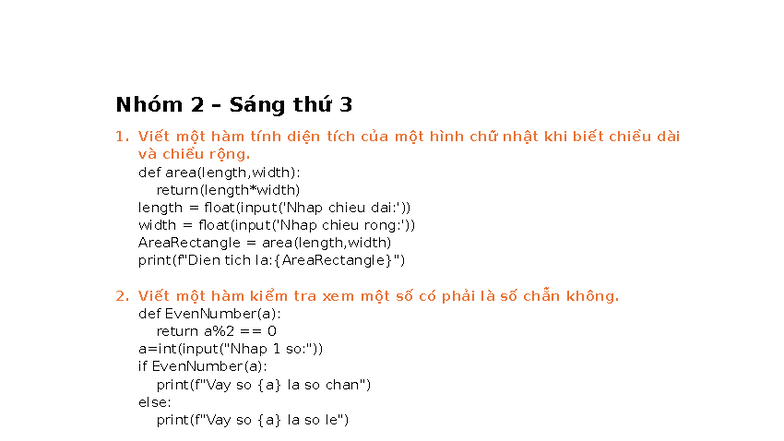 Bài tập 3 - Hàm và Xử lý Dữ liệu trong Python - Studocu