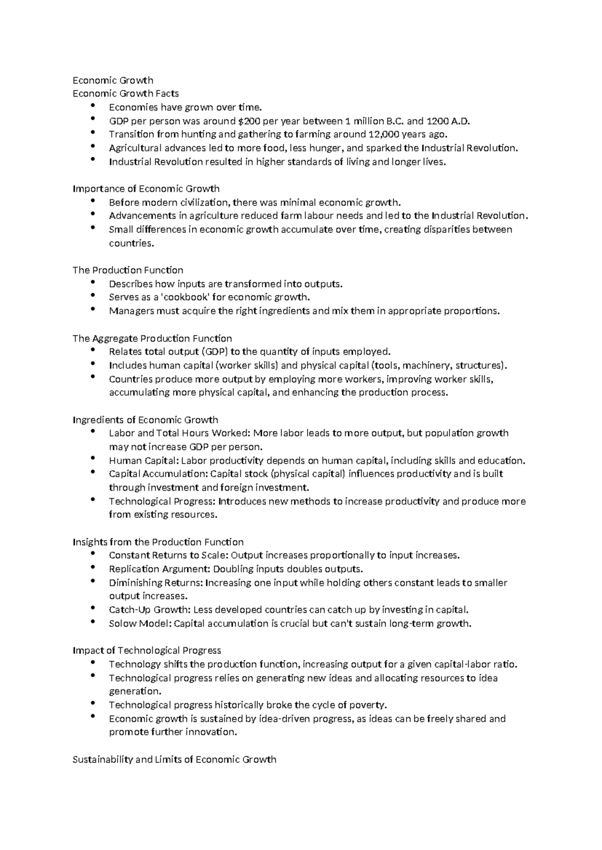 ECO 101 Week 2 Lecture Notes: Understanding Economic Growth - Studocu