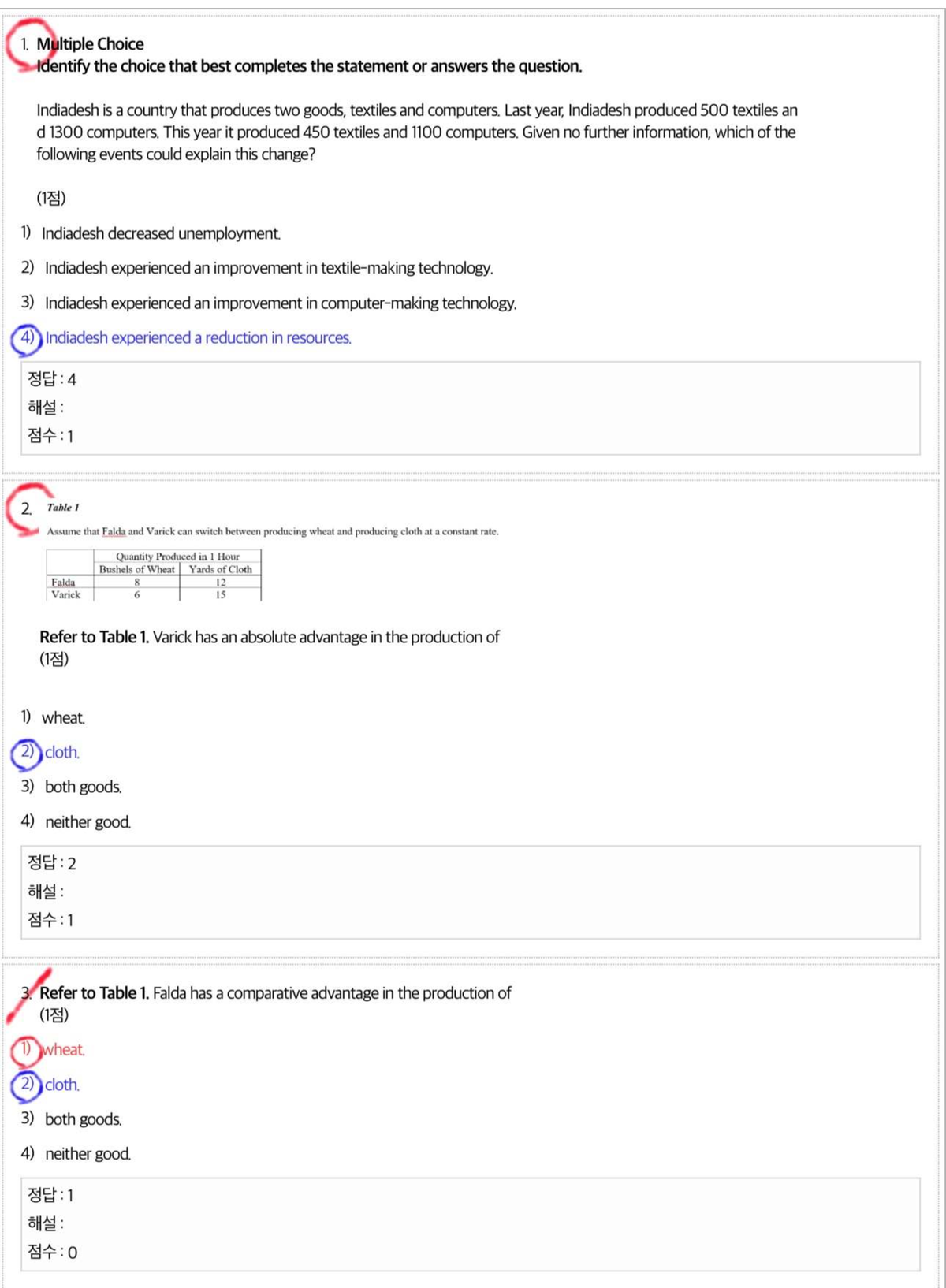 Quiz for Principles of Economics (ECO 101) - Multiple Choice Questions ...