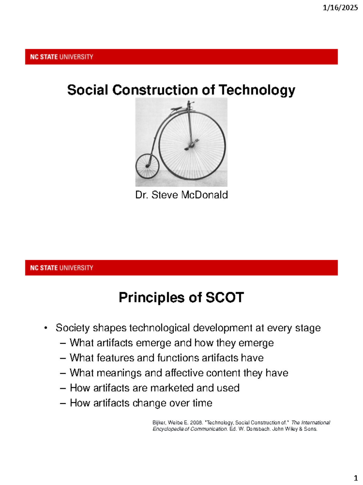 SOC/ANT 261 Lecture Notes: Exploring SCOT Principles in Tech ...