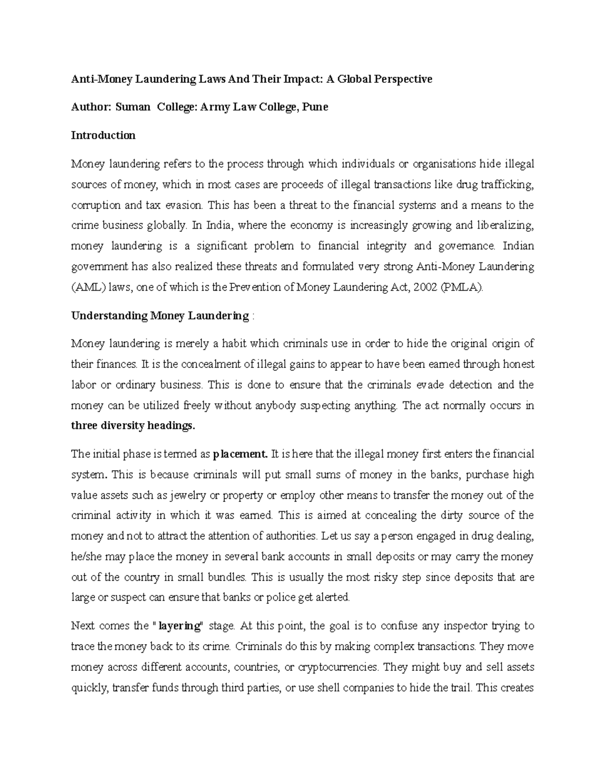 Anti-Money Laundering Laws: A Comprehensive Overview (AML 101) - Studocu