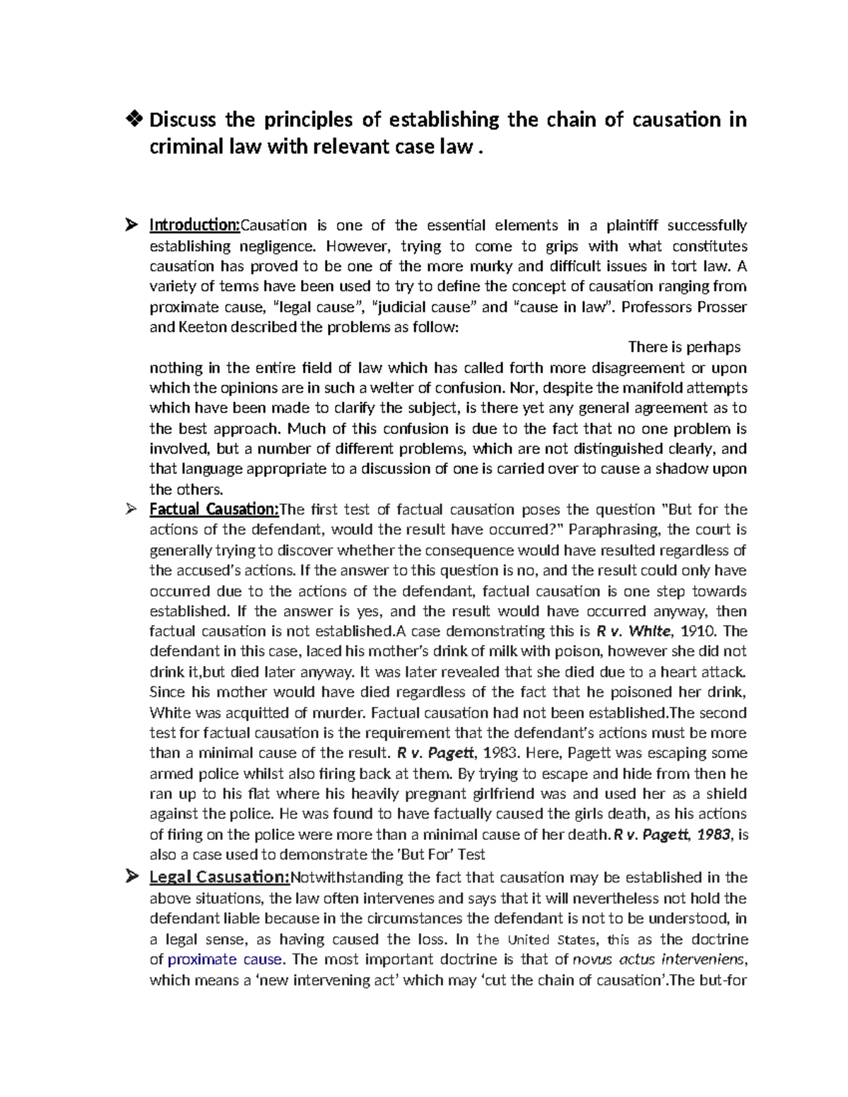 Essay on Loss of Control vs Diminished Responsibility (Law 101) - Studocu