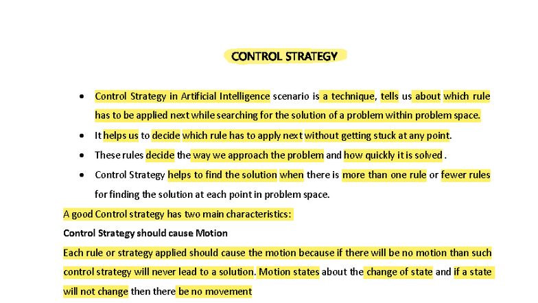Artificial Intelligence Notes: Control Strategies & Search Algorithms ...