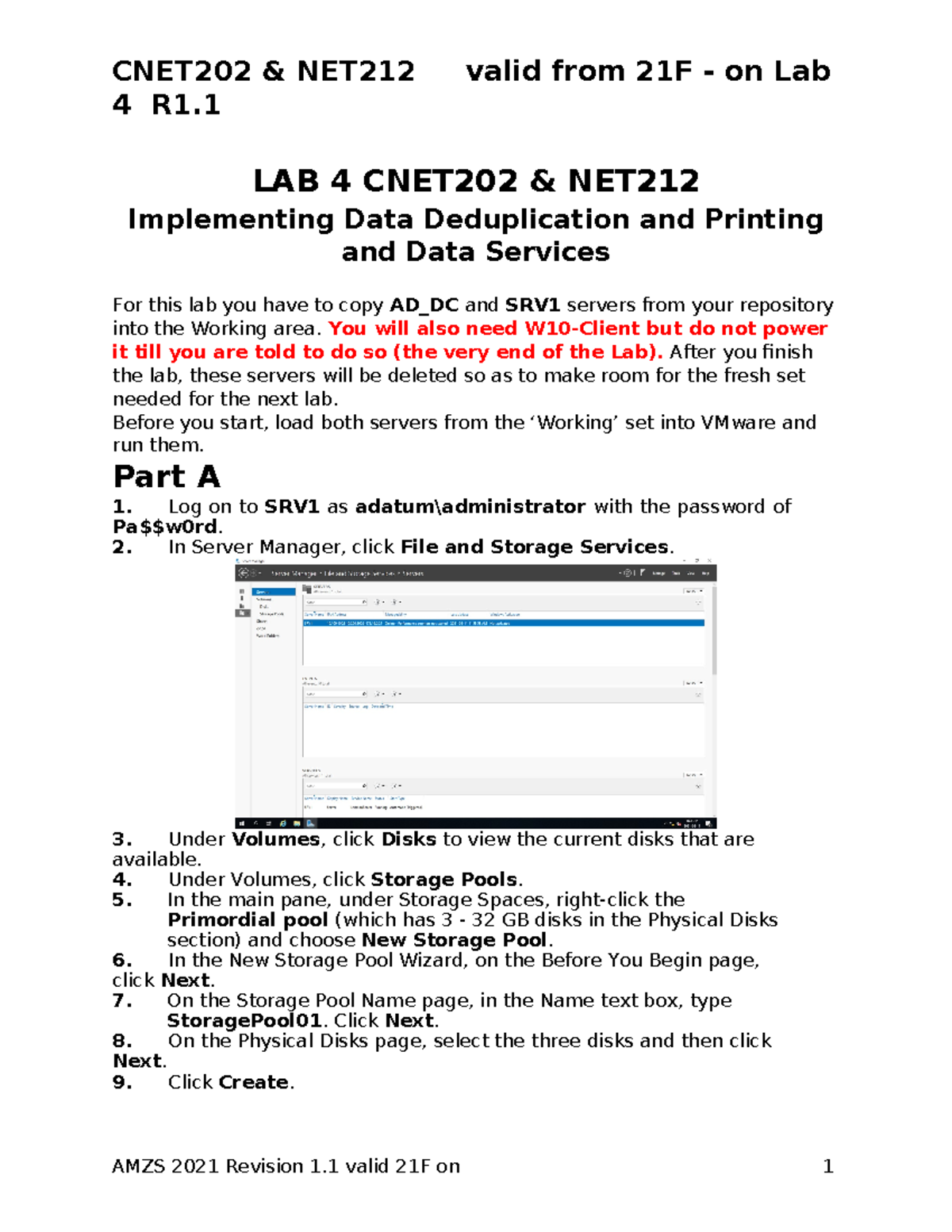 LAB 4 - Lab assignment - 4 R1. LAB 4 CNET202 & NET Implementing Data ...