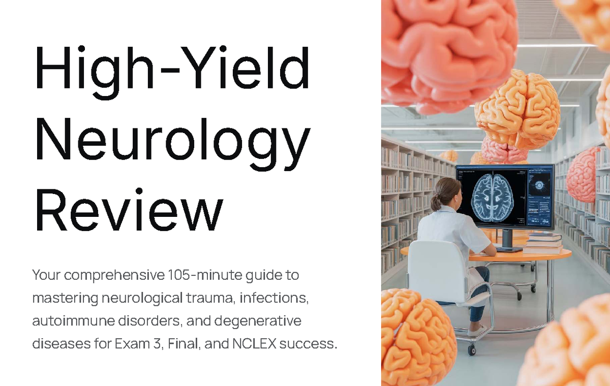 High-Yield Neurology Review for Exam 3 & NCLEX Success - Studocu