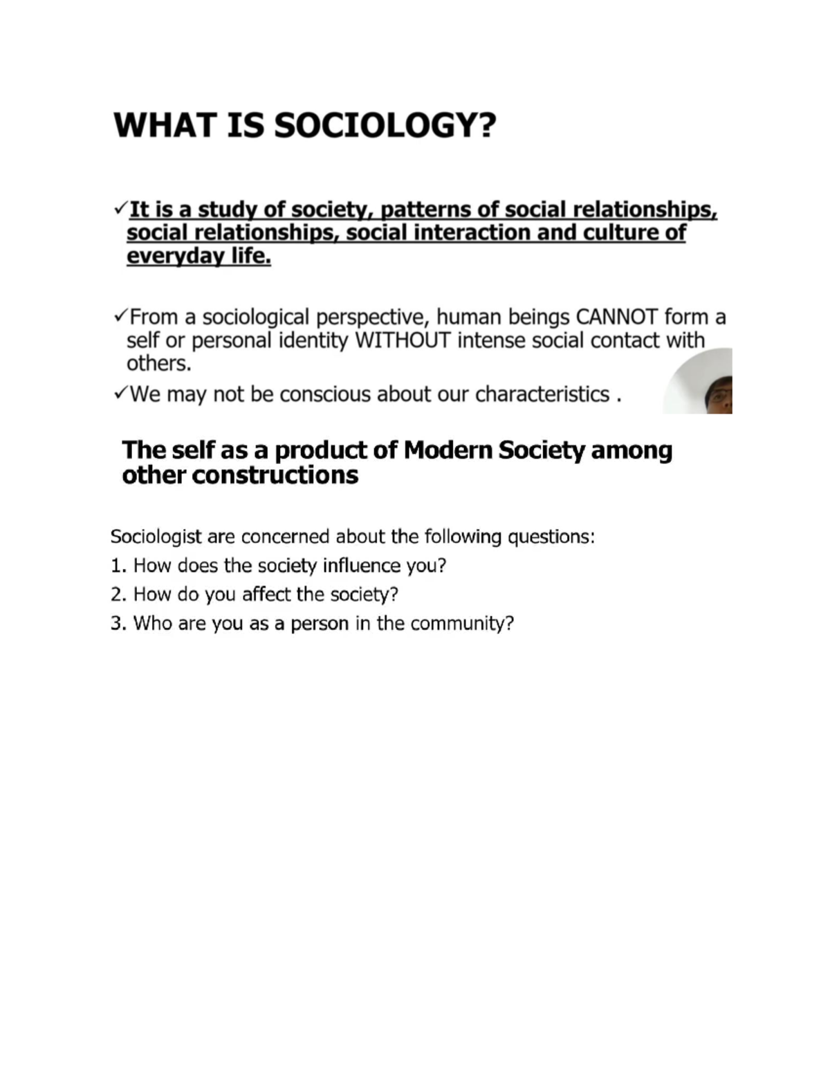 Comprehensive Study Notes for SOC 101: What is Sociology? - Studocu