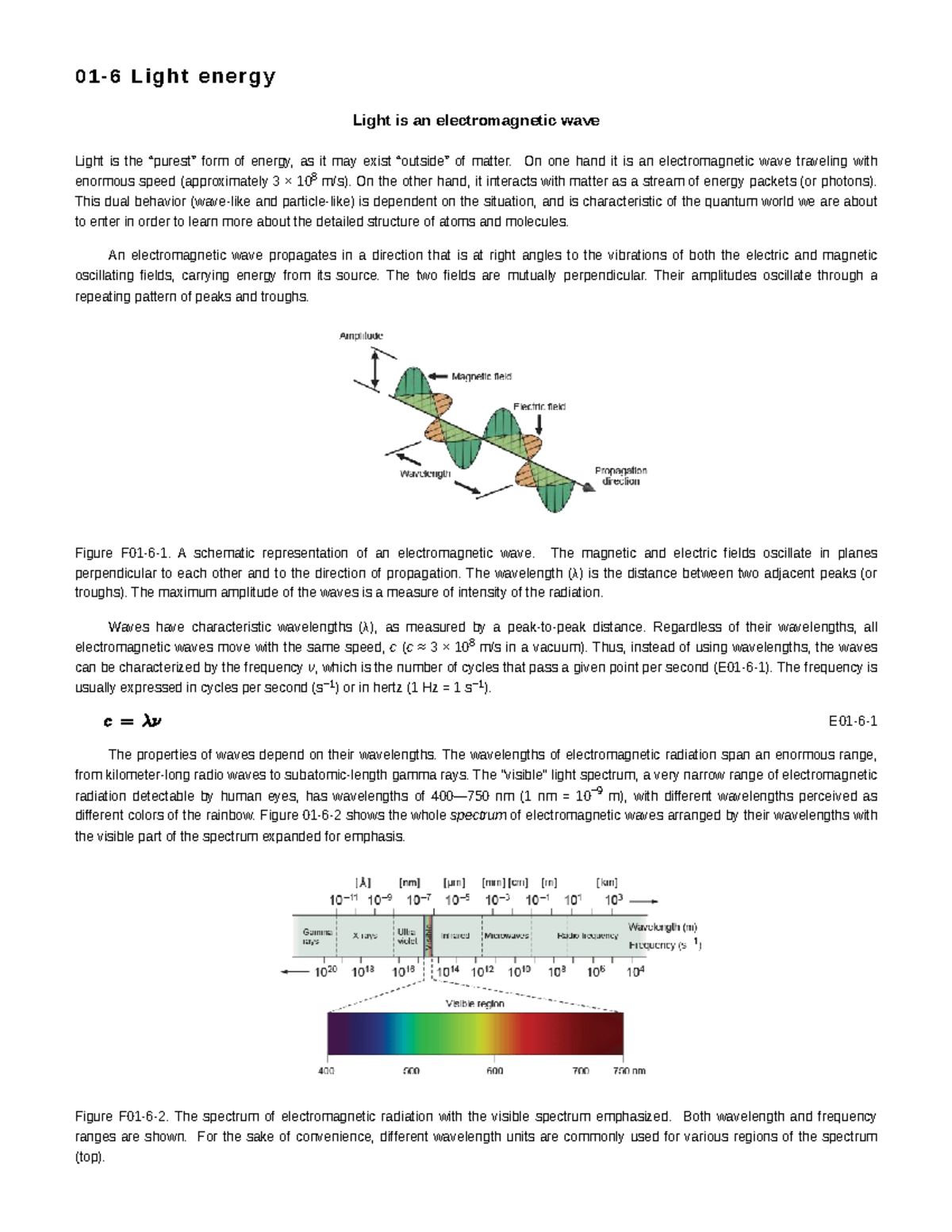 Light Energy and Electromagnetic Waves: A Quantum Overview - Studocu