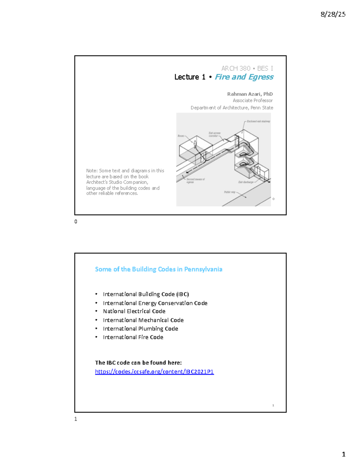 ARCH 380 Lecture 1 - Fire Safety Standards & Building Codes Overview ...