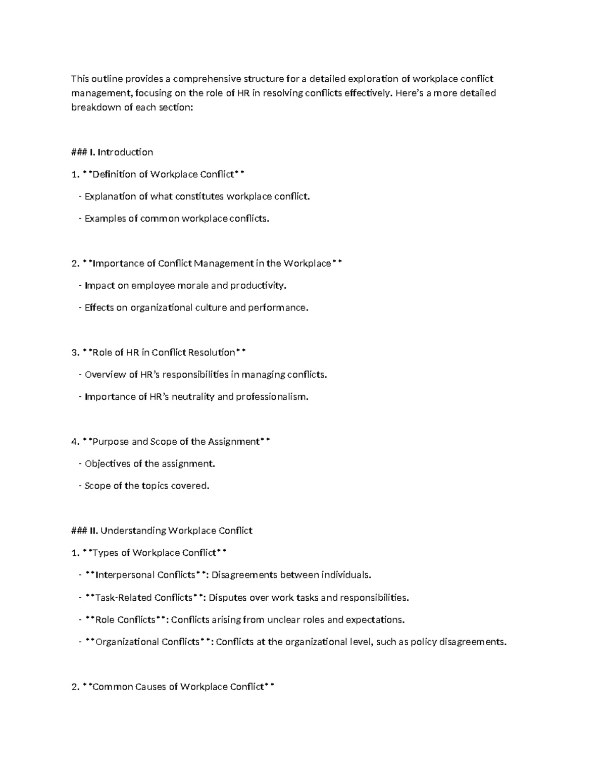 This outline provides a comprehensive structure for a detailed ...