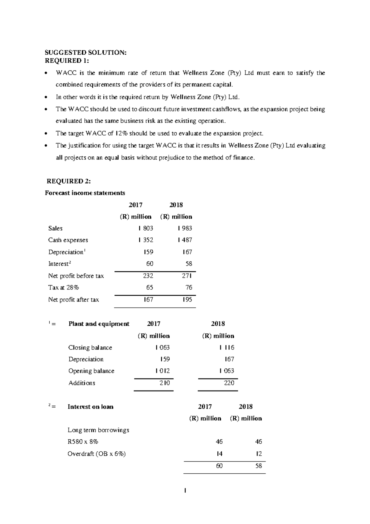2017 ACCT332 Test 2 Solutions: WACC, Income Statements & Valuation ...
