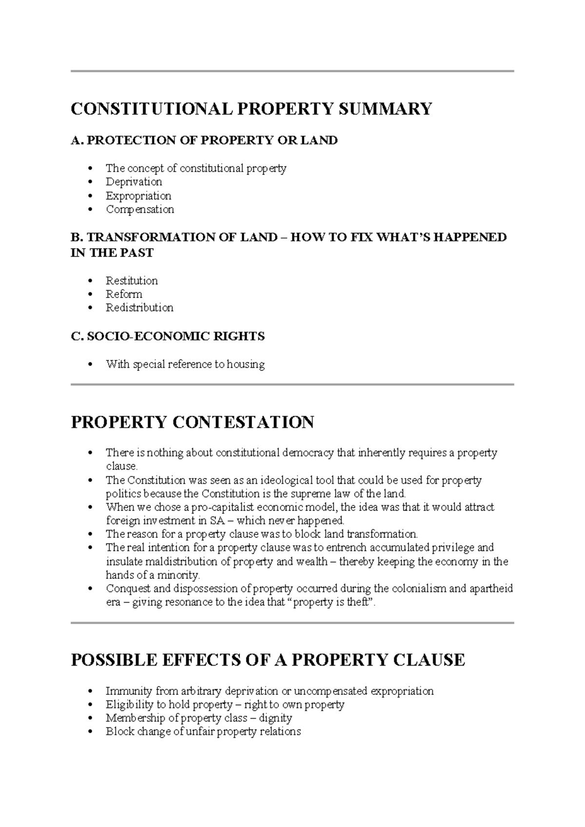 Constitutional Property Summary: Insights on Section 25 and Land Reform ...
