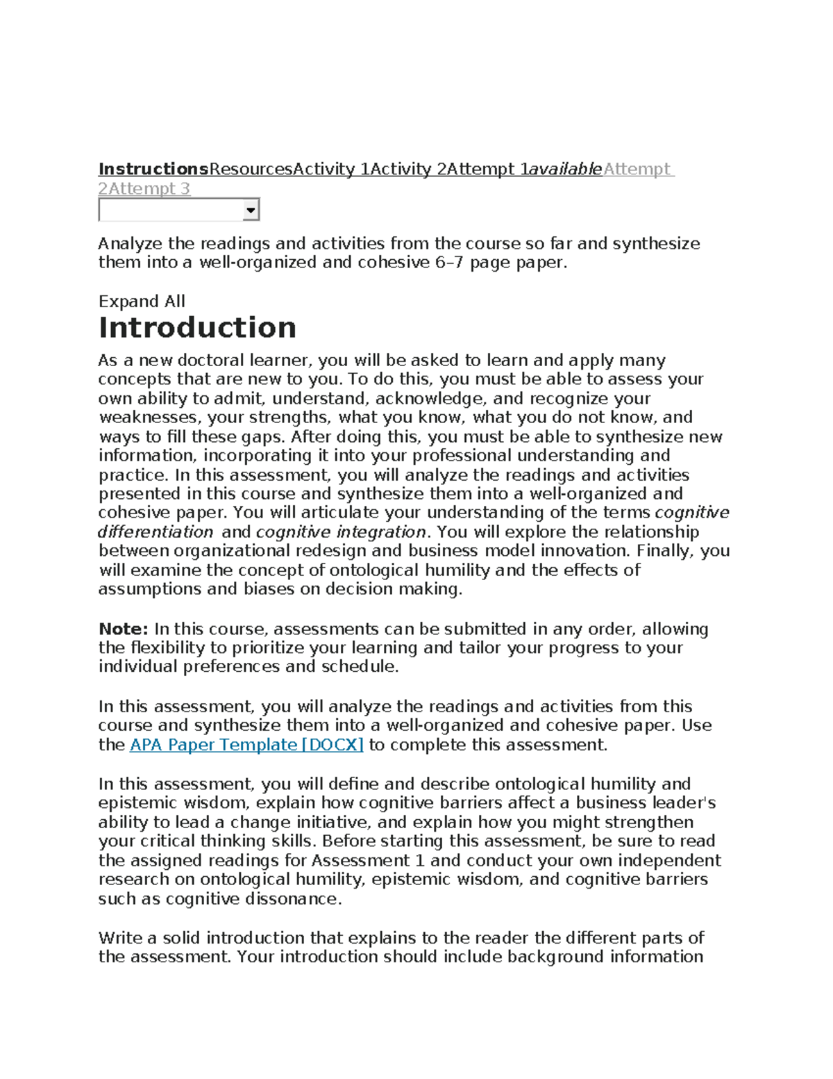 Assessment 1: Ontological Humility and Cognitive Barriers Analysis ...