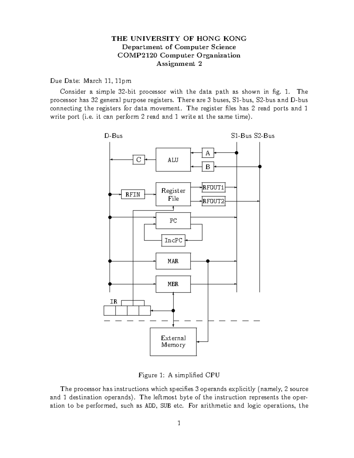 COMP2120 Assignment 2: Understanding CPU Architecture and Instructions ...