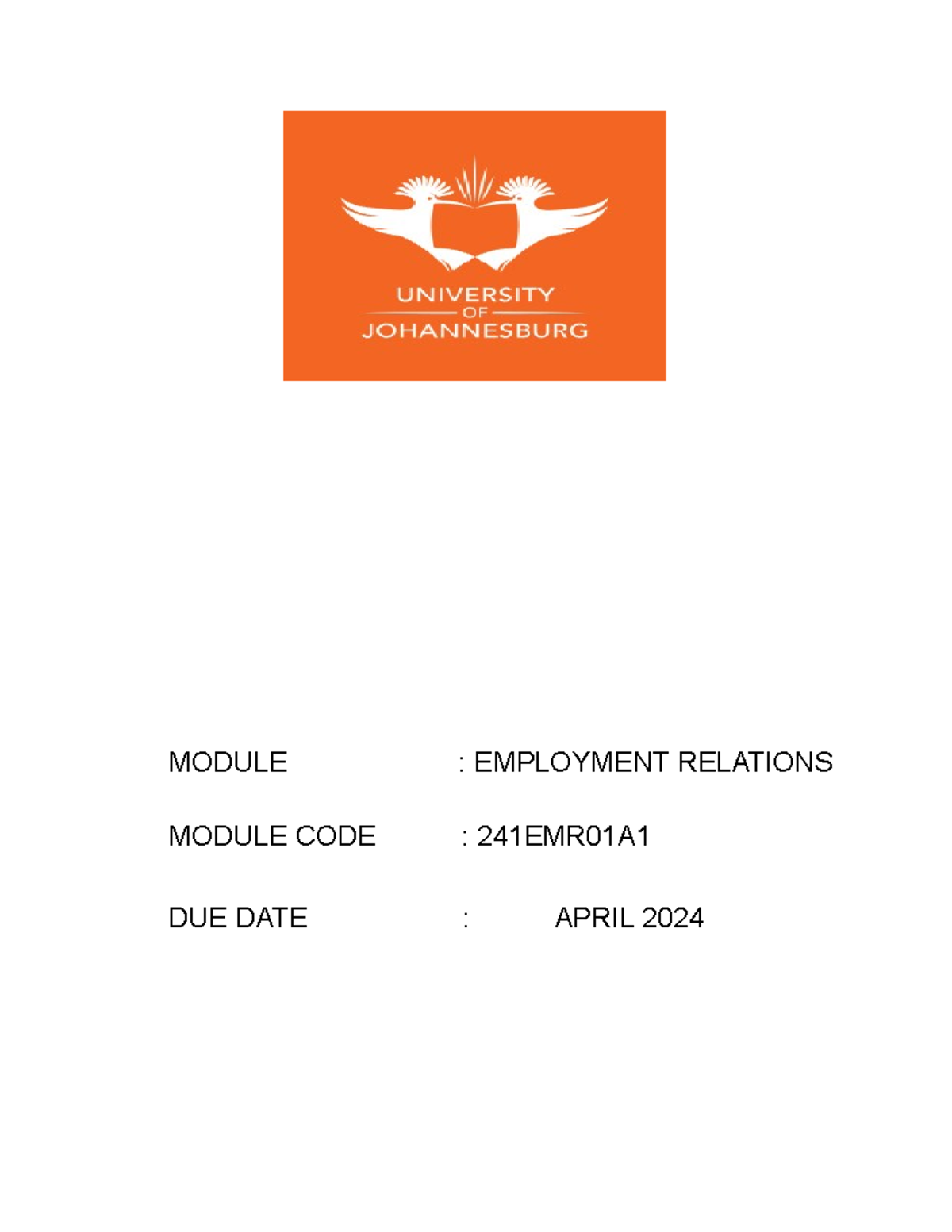 EMR Tutorial TASK - MODULE : EMPLOYMENT RELATIONS MODULE CODE ...