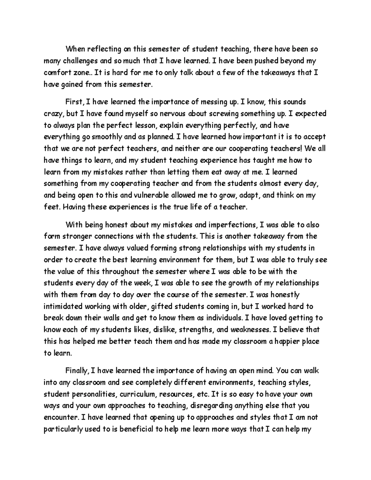 Reflection on My Student Teaching Experience at Novaliches High School ...