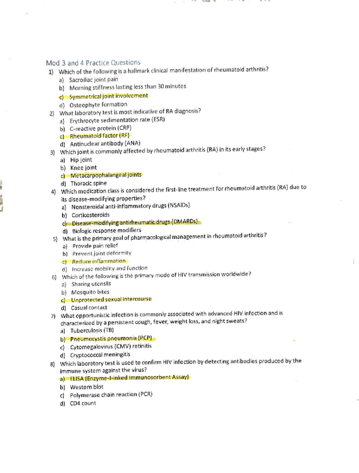 2214 Mod 3-4 - Comprehensive Practice Questions and Notes - Studocu