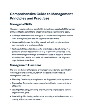 General Management - Study Notes & Assignments - Studocu