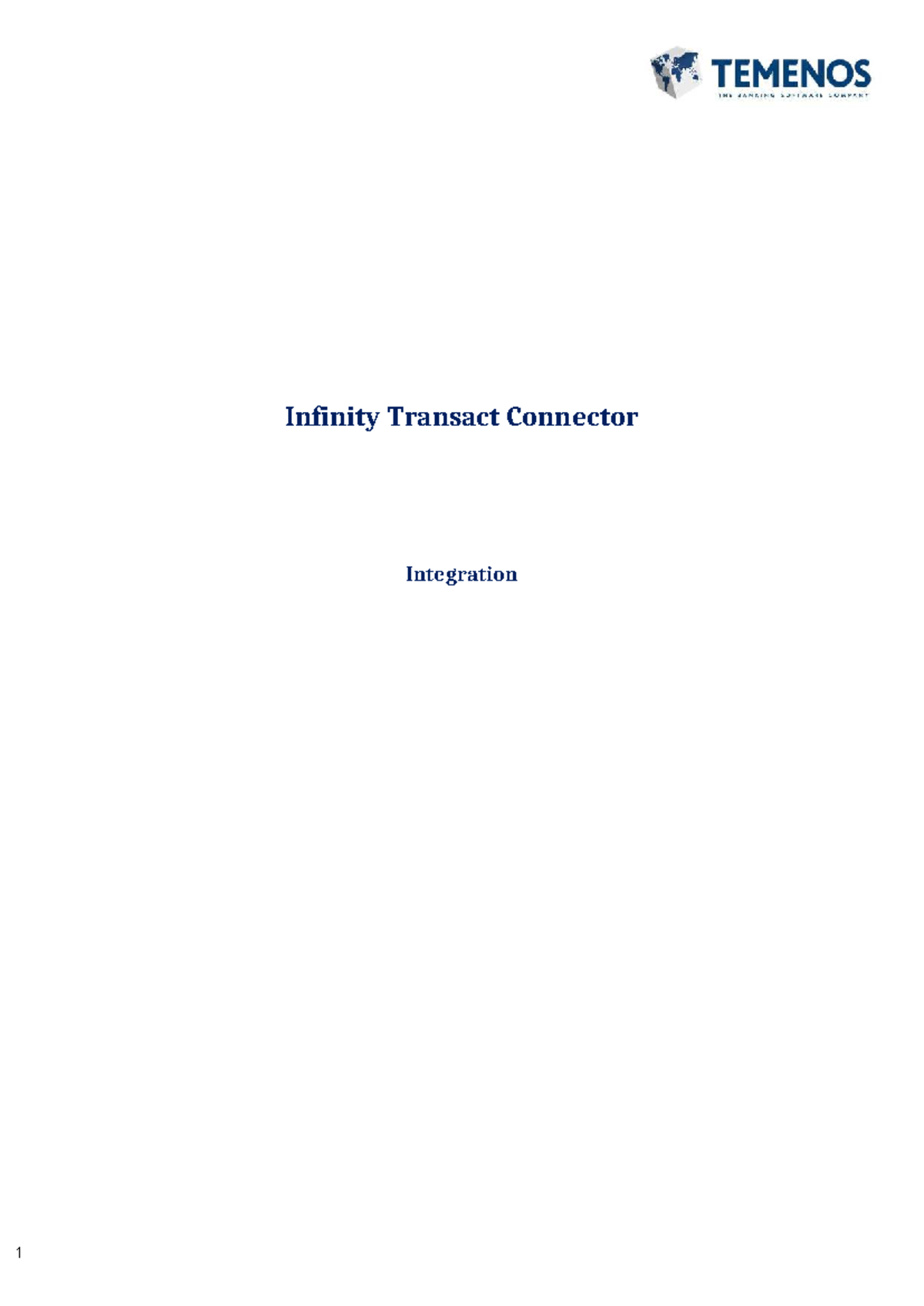 Infinity Transact Connector Integration v0.3: Origination & Spotlight ...