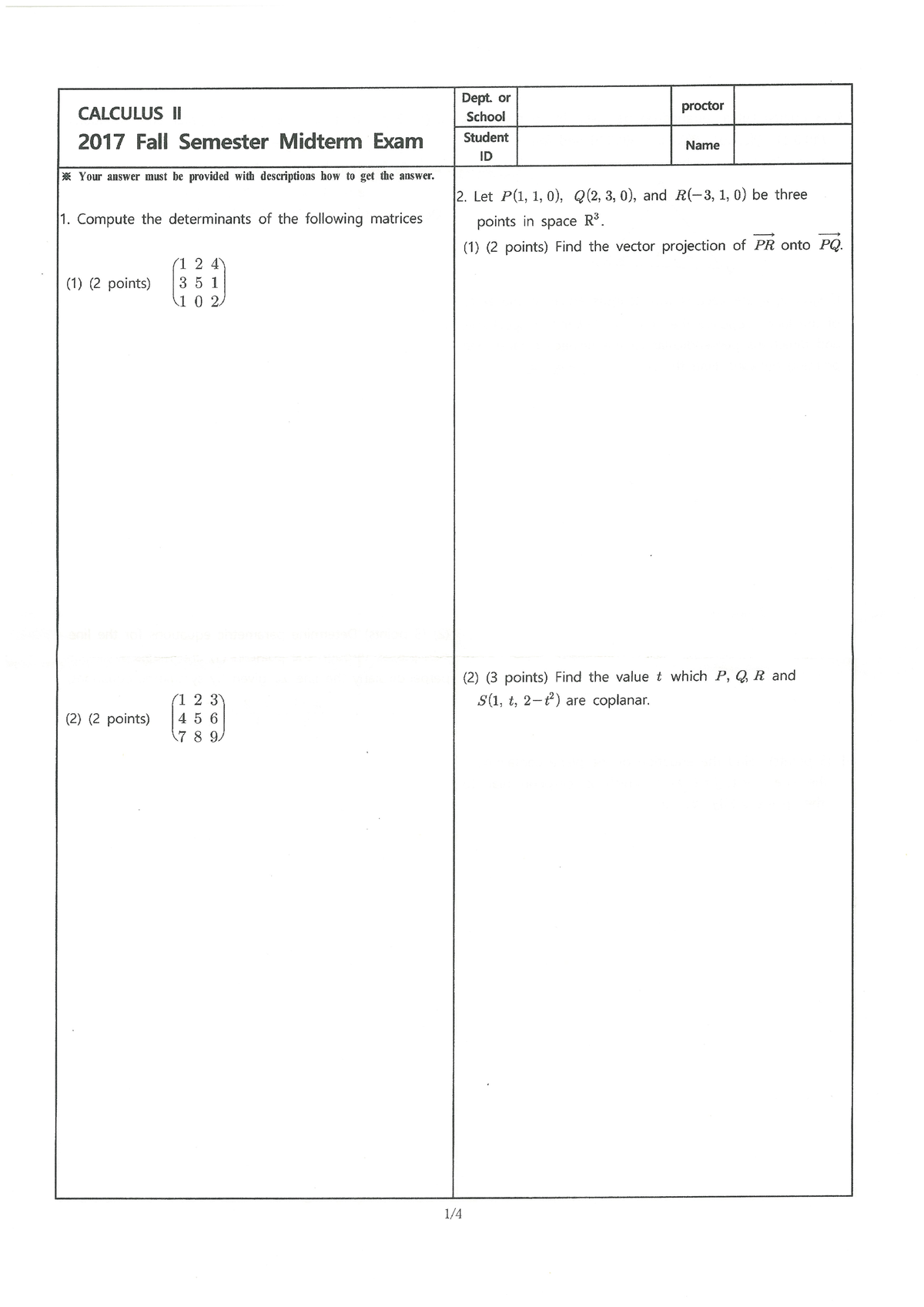 Calculus II 2017 Fall Midterm Exam Study Guide and Solutions - Studocu