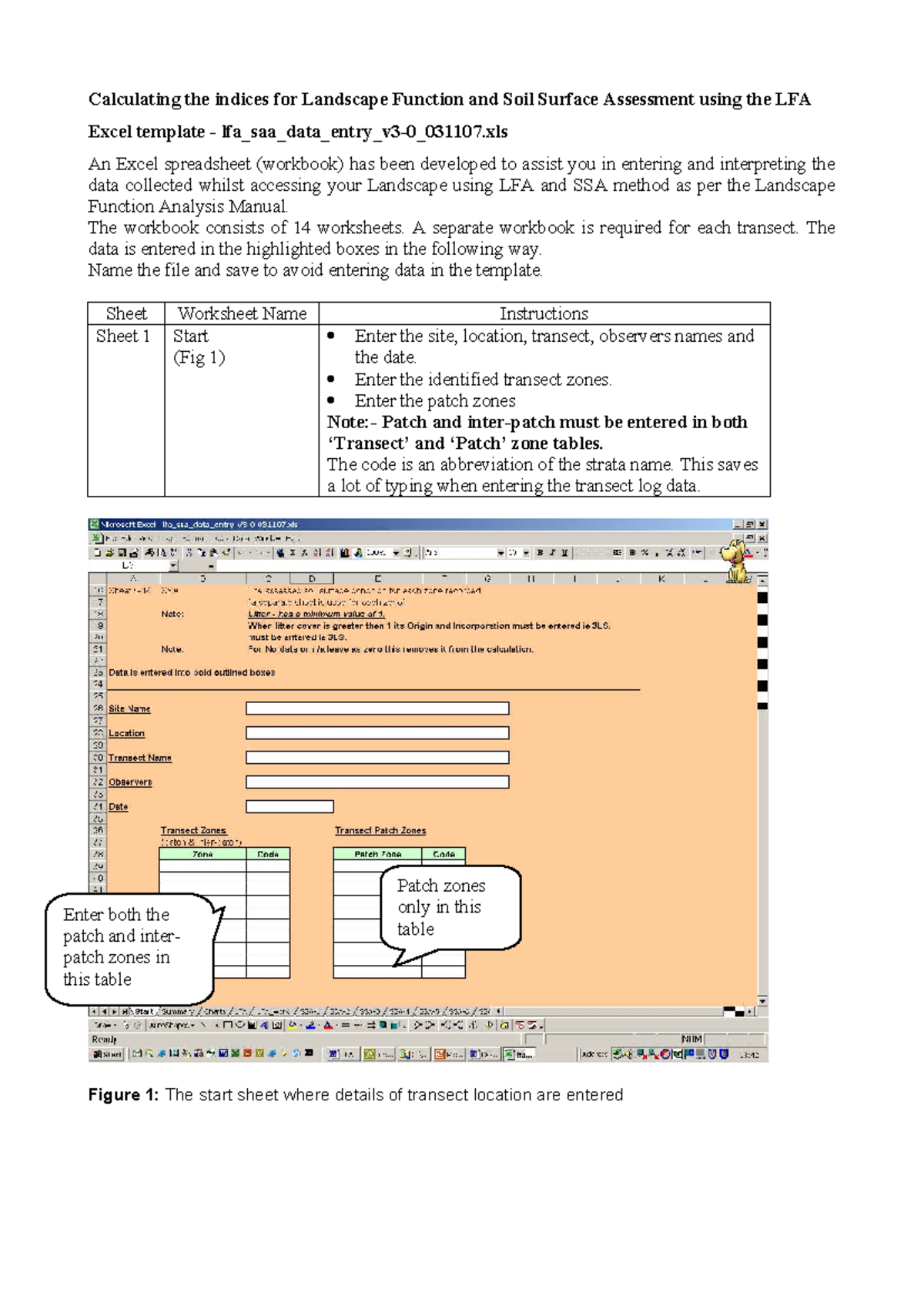 LFA SSA Data Entry Notes: Using the Excel Template for Analysis - Studocu