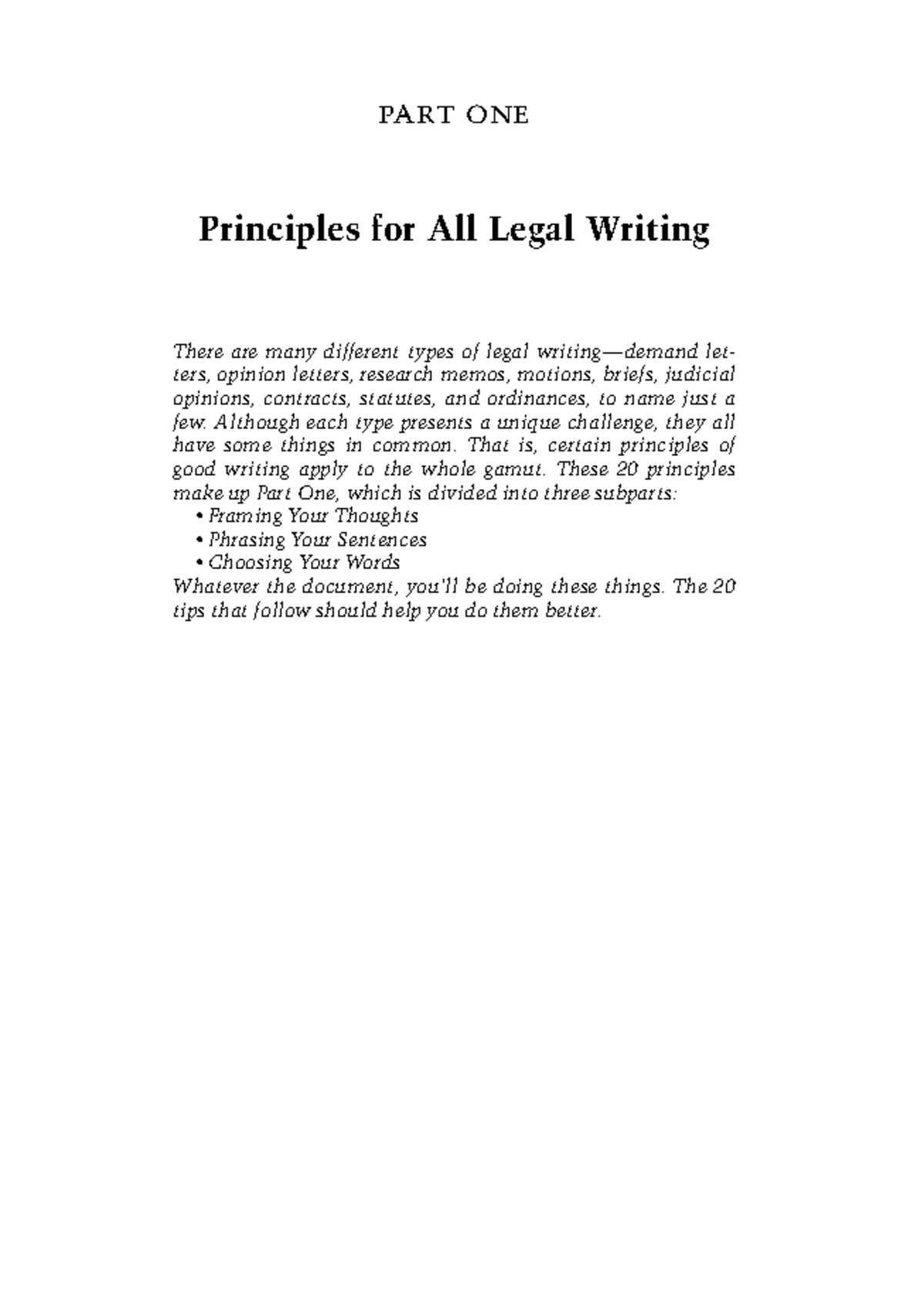 Legal Writing Strategies: Principles for Effective Communication - Studocu