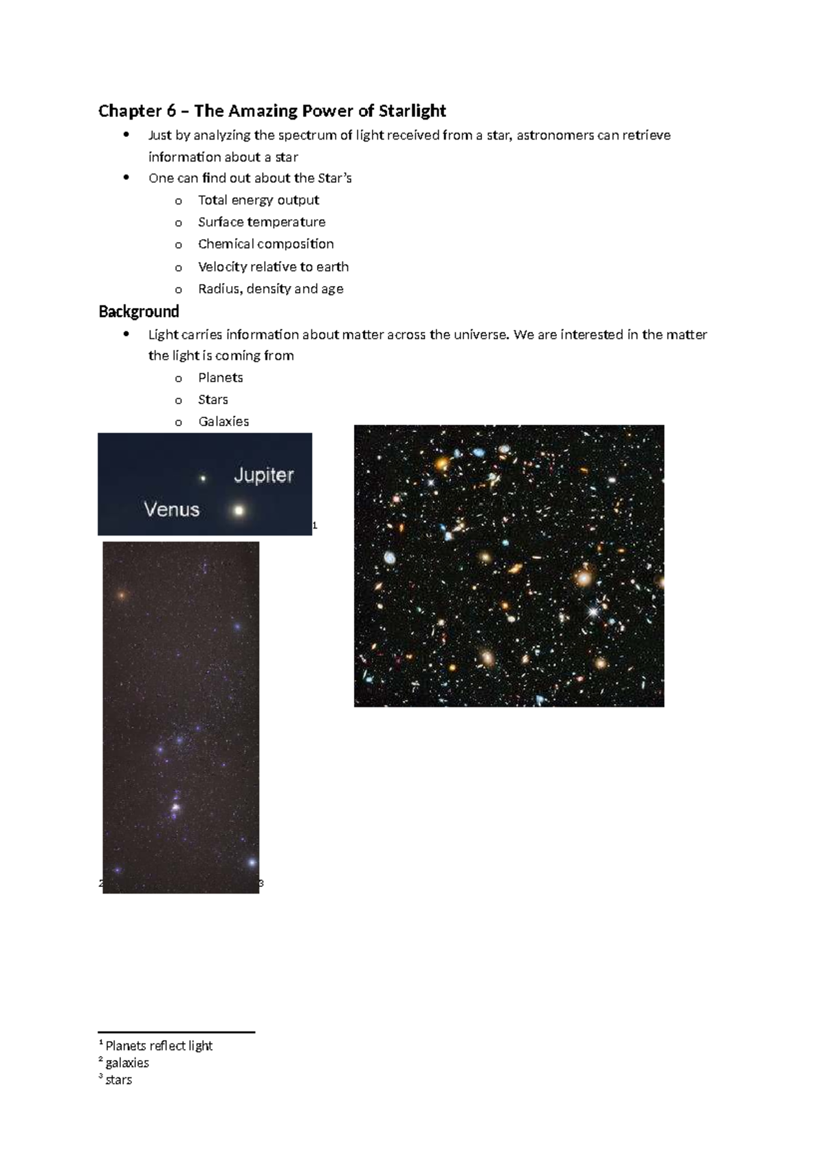 Chapter 6: The Amazing Power of Starlight - Stellar Spectra Analysis ...