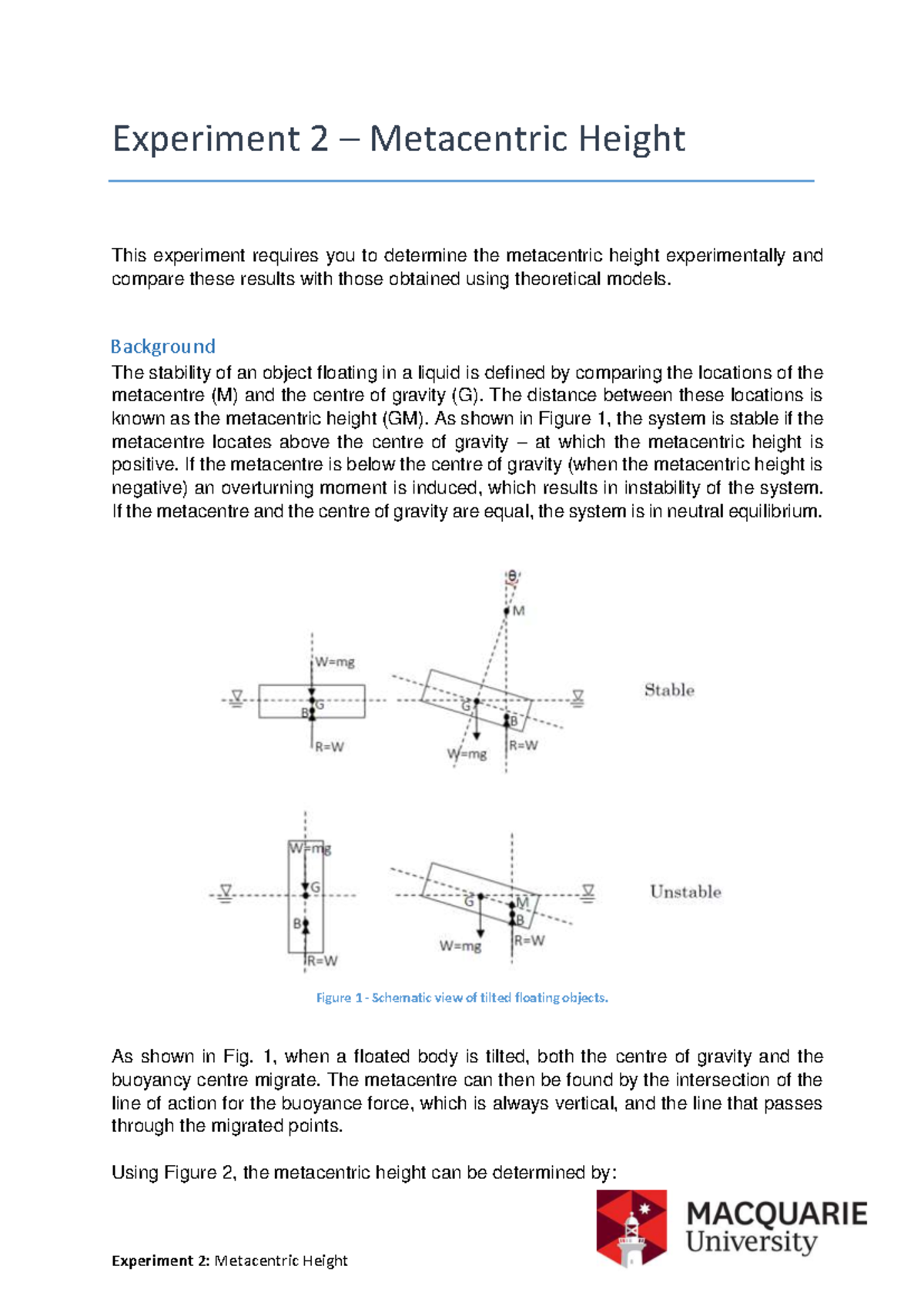 MECH2002 Lab2 V2 - The following laboratory investigating the ...