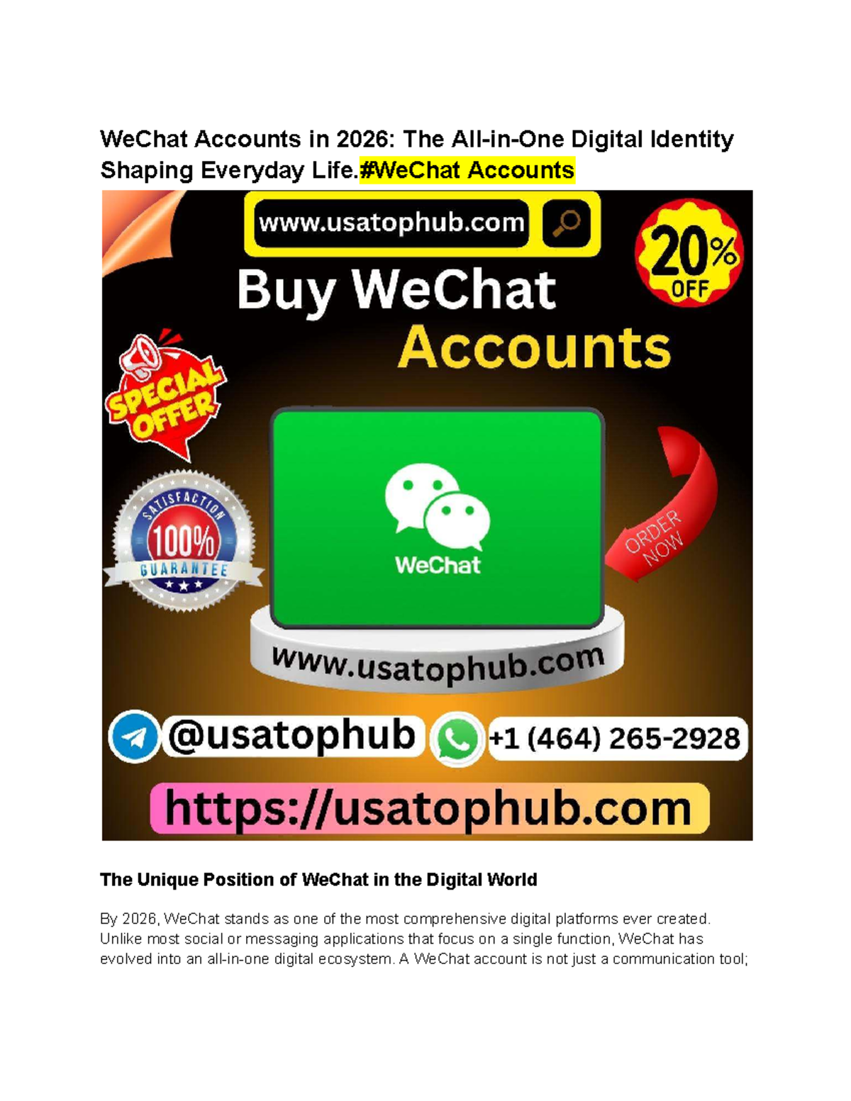 WeChat Accounts in 2026: Understanding Digital Identity & Functionality ...