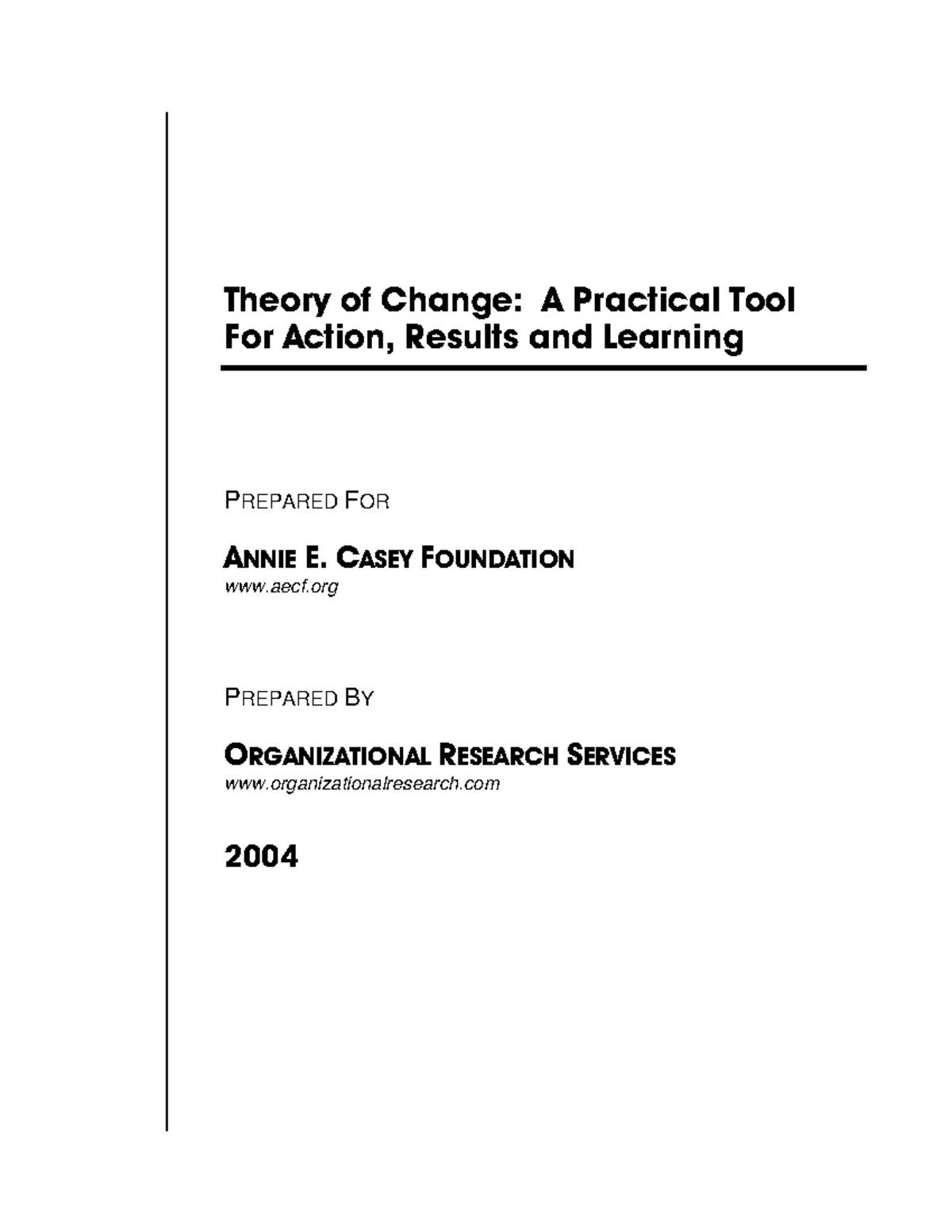 Theory of Change Manual: A Practical Guide for Action and Learning ...
