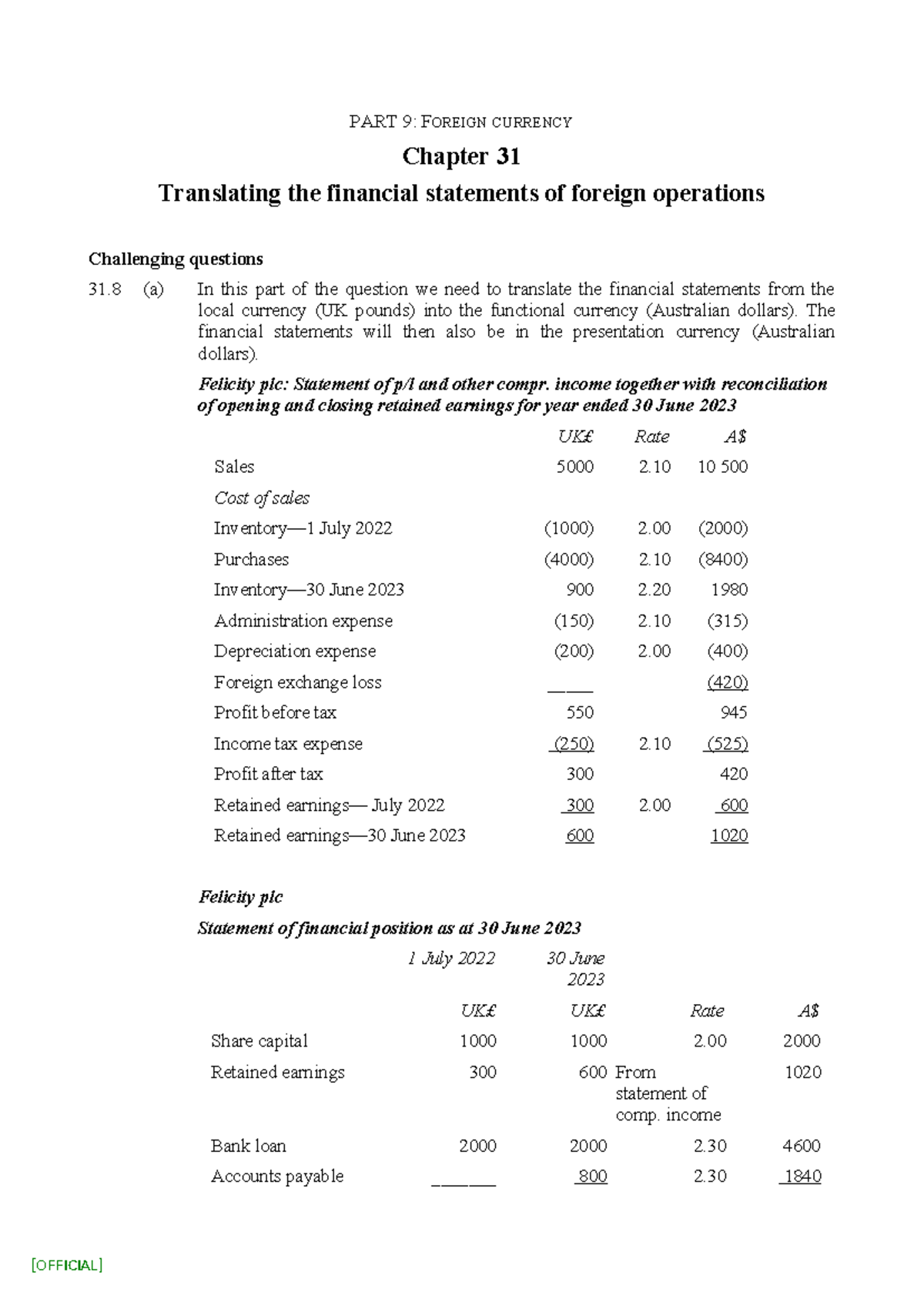 Chapter 31: Foreign Currency Translation Solutions (FIN 101) - Studocu