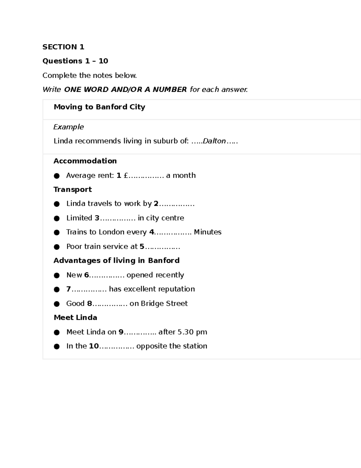 C13T3 - IELTS Listening Practice Notes and Questions - Studocu