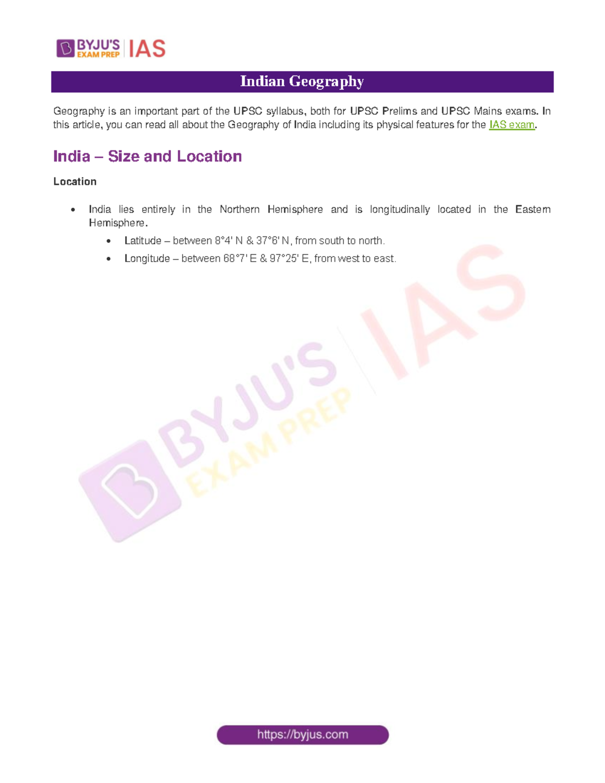 Indian Geography Study Notes for UPSC Exam Preparation - Studocu